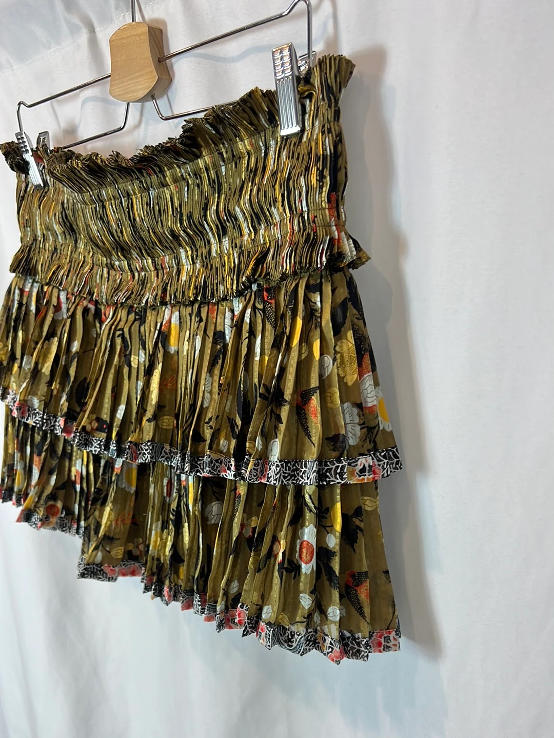 ISABEL MARANT. Falda estampada plisada seda. T 38 - Imagen 3
