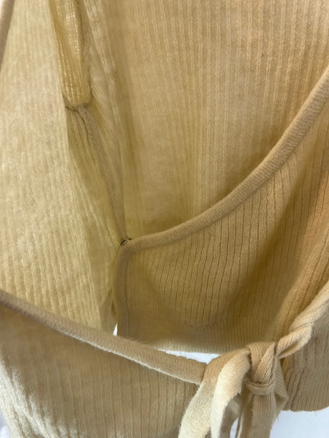 VILA. Jersey canalé beige T.s - Imagen 4