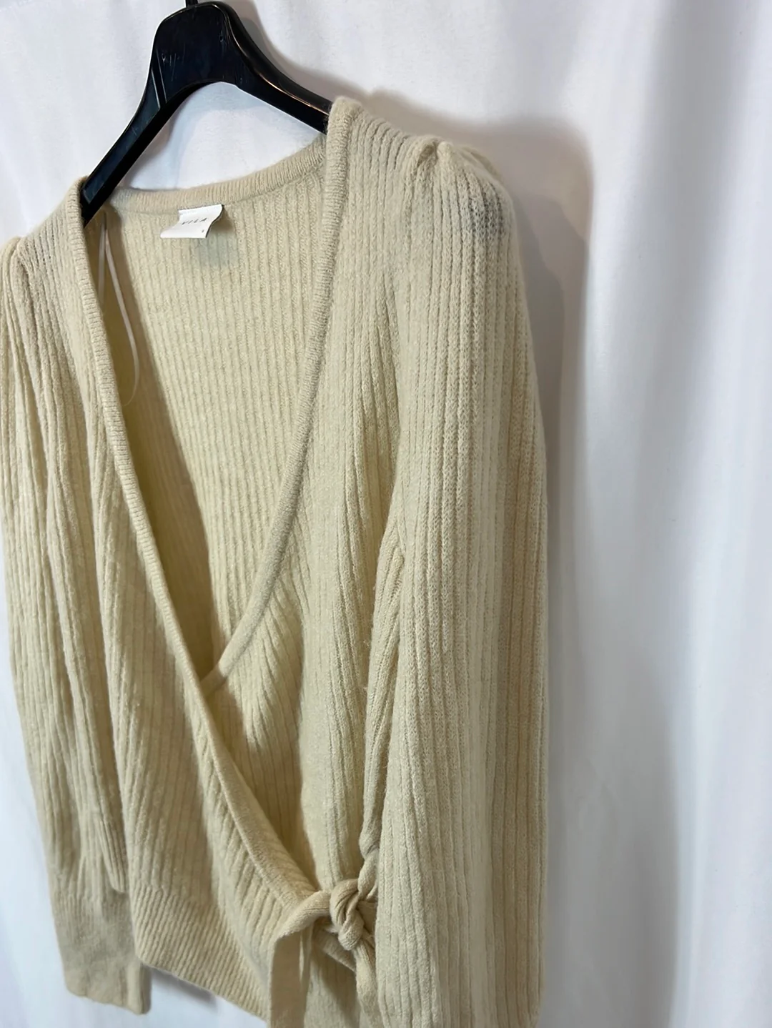 VILA. Jersey canalé beige T.s - Imagen 2