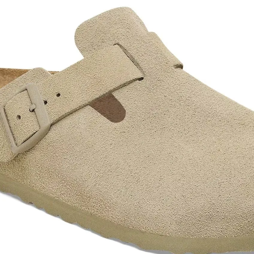 Zuecos Birkenstock Boston Ante Faded Khaki - Imagen 6