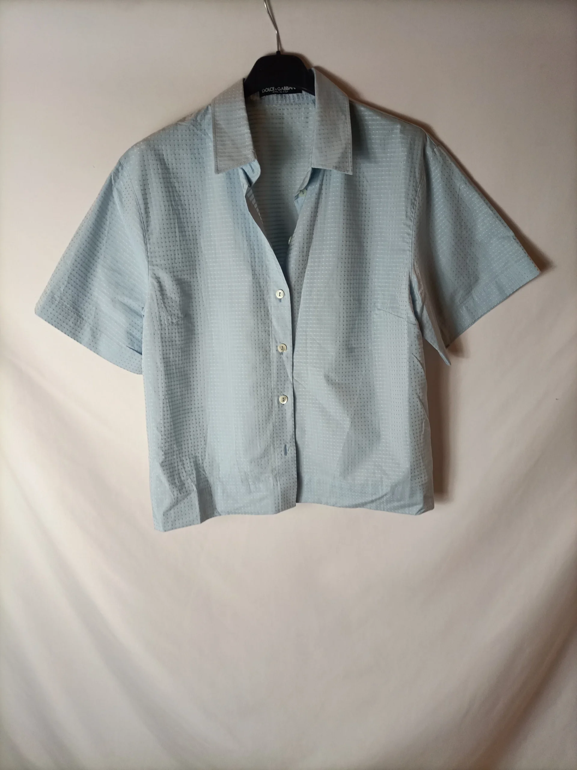 DOLCE&GABBANA. Blusa azul plumeti T.M/L - Imagen 2