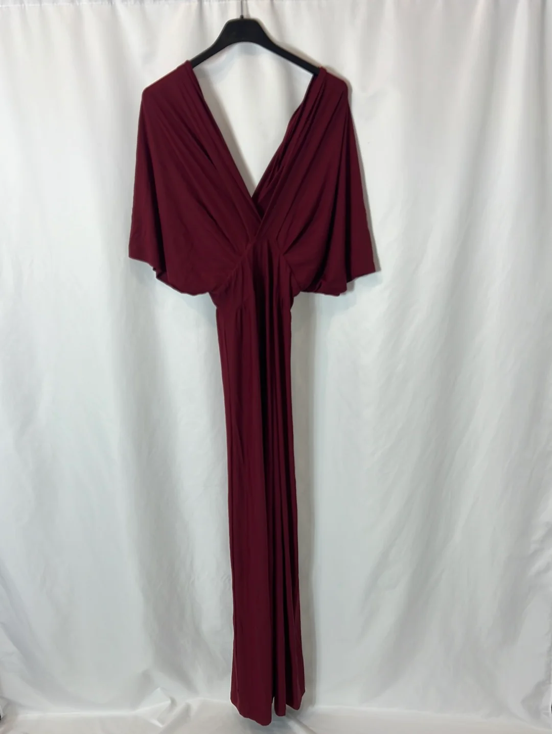 OTRAS. Vestido largo lycra granate. T XS/ S - Imagen 4