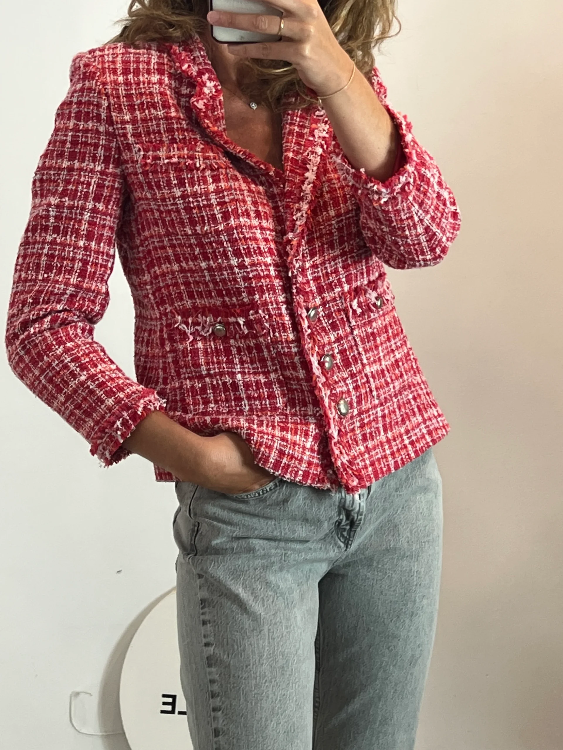 OTRAS. Chaqueta tweed colores. T 40 - Imagen 2
