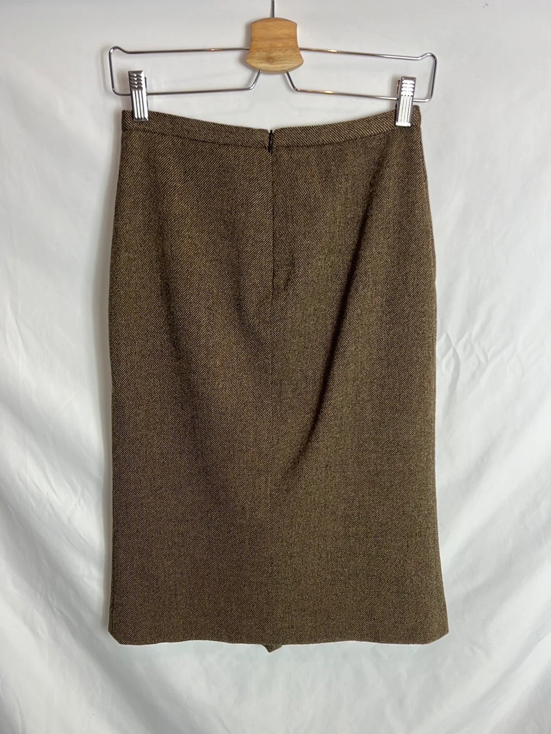 MASSIMO DUTTI. Falda midi lana jaspeada. T 36 - Imagen 4