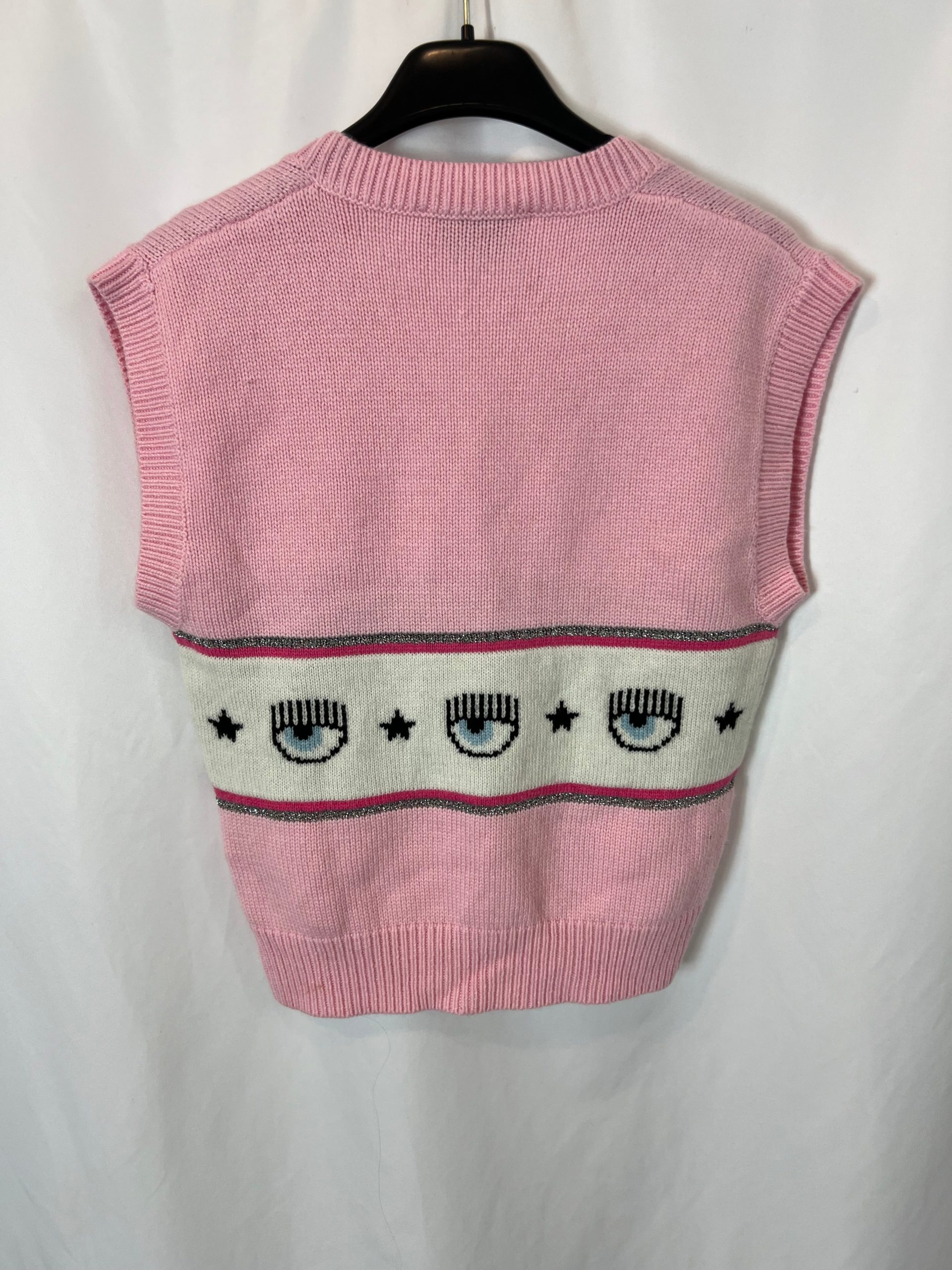 CHIARA FERRAGNI. chaleco rosa ojos T.m - Imagen 5