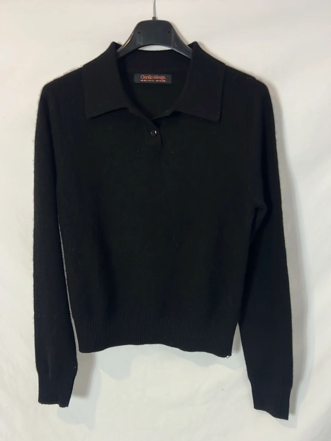 CAMILLE x MANGO. Jersey negro cashmere. T S - Imagen 2