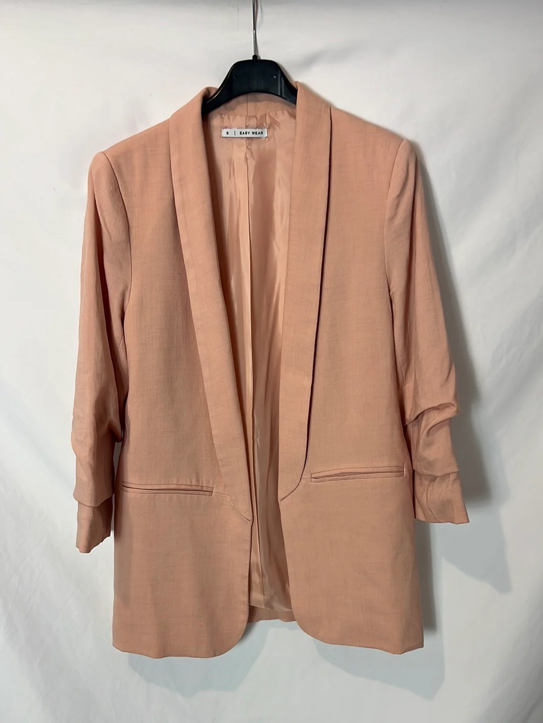 EASY WEAR. Blazer rosa claro fluida. T S - Imagen 2