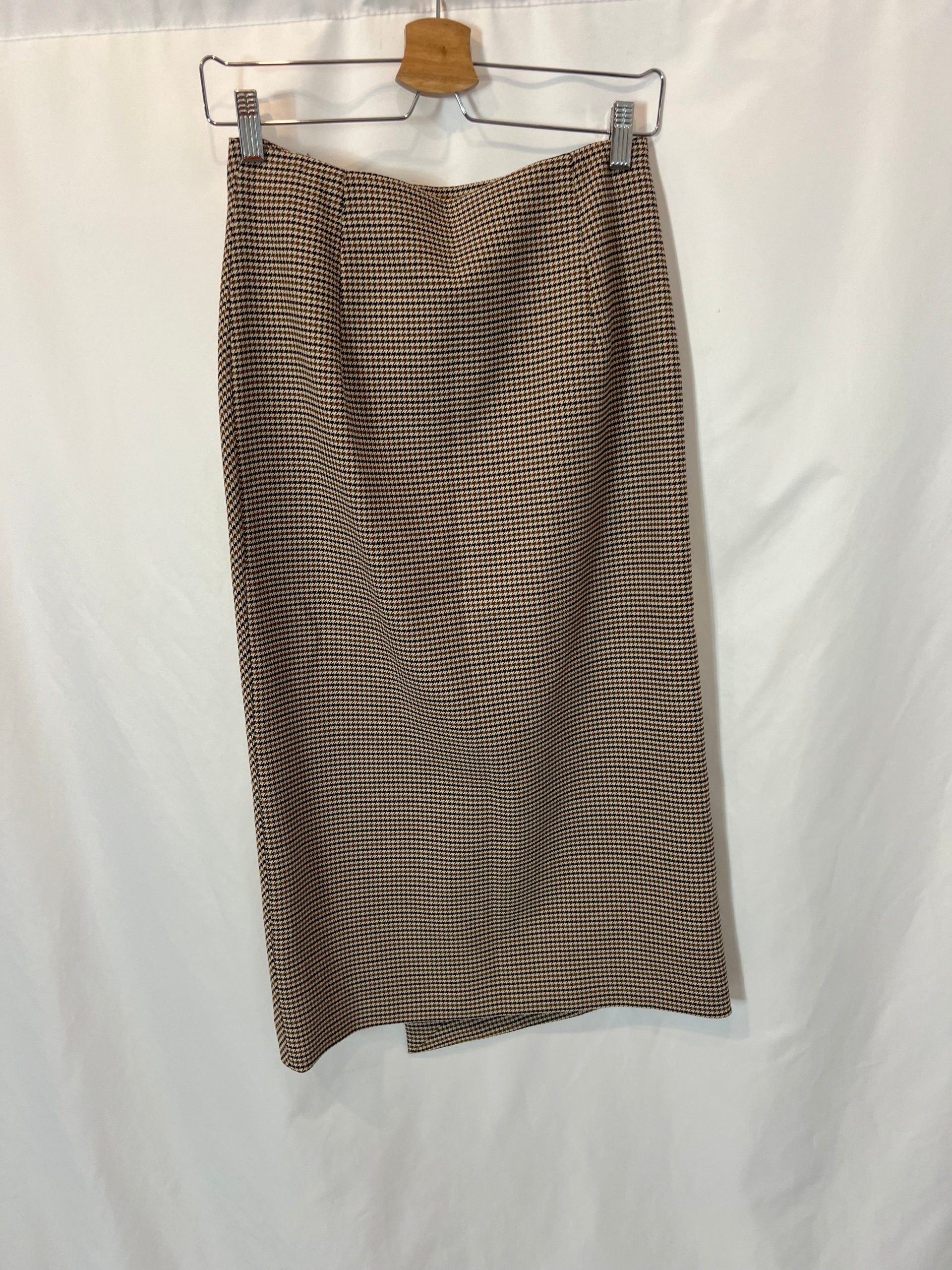 ZARA. Falda midi pata de gallo. T XS - Imagen 4