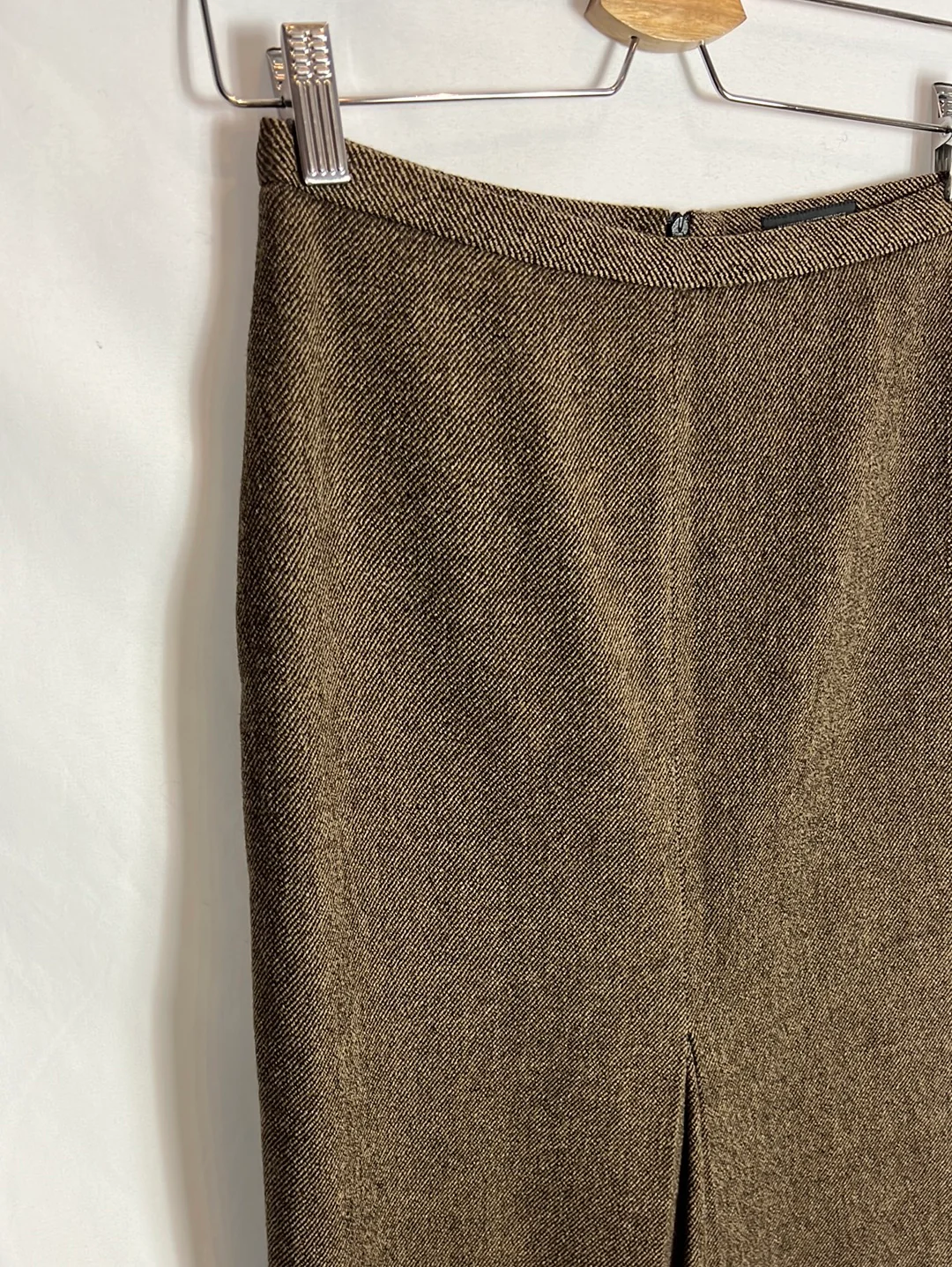 MASSIMO DUTTI. Falda midi lana jaspeada. T 36 - Imagen 2