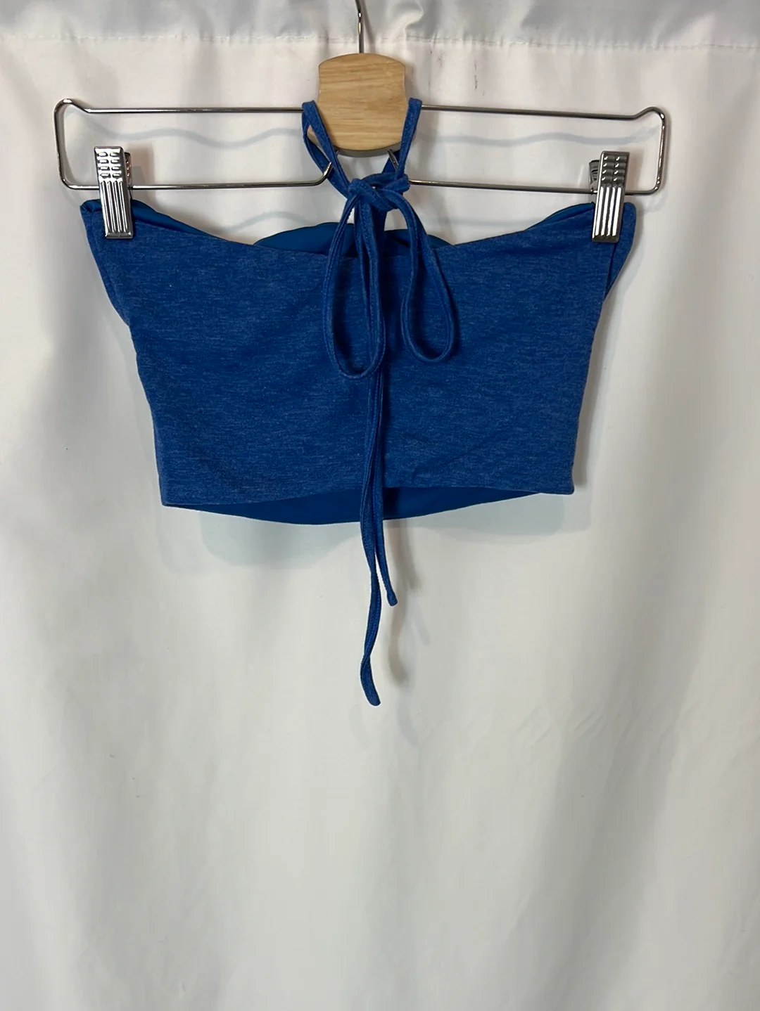 TIGER MIST. Crop top azul abertura. T S - Imagen 4