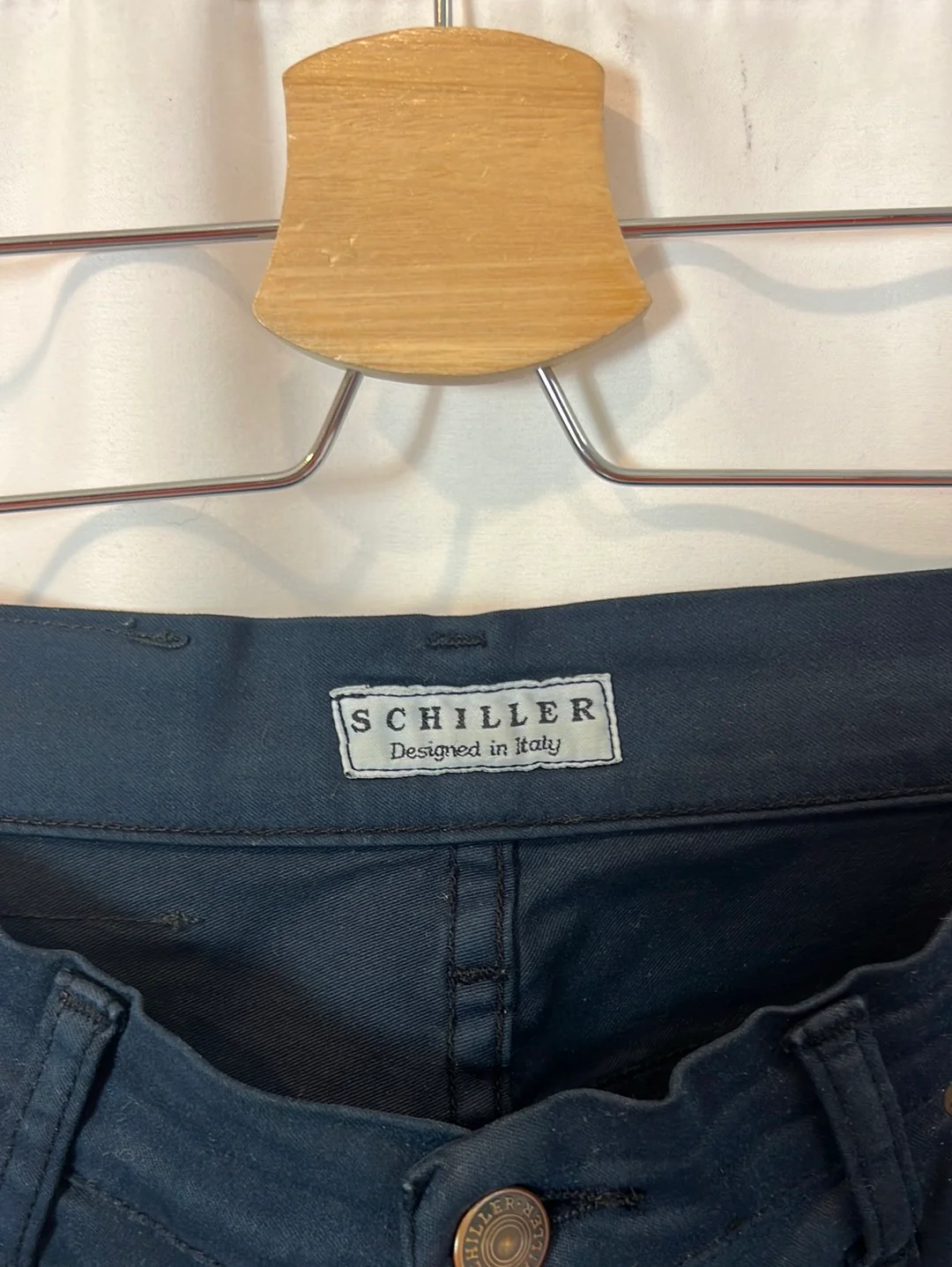 SCHILLER. Pantalón recto azul T.31(36) - Imagen 3