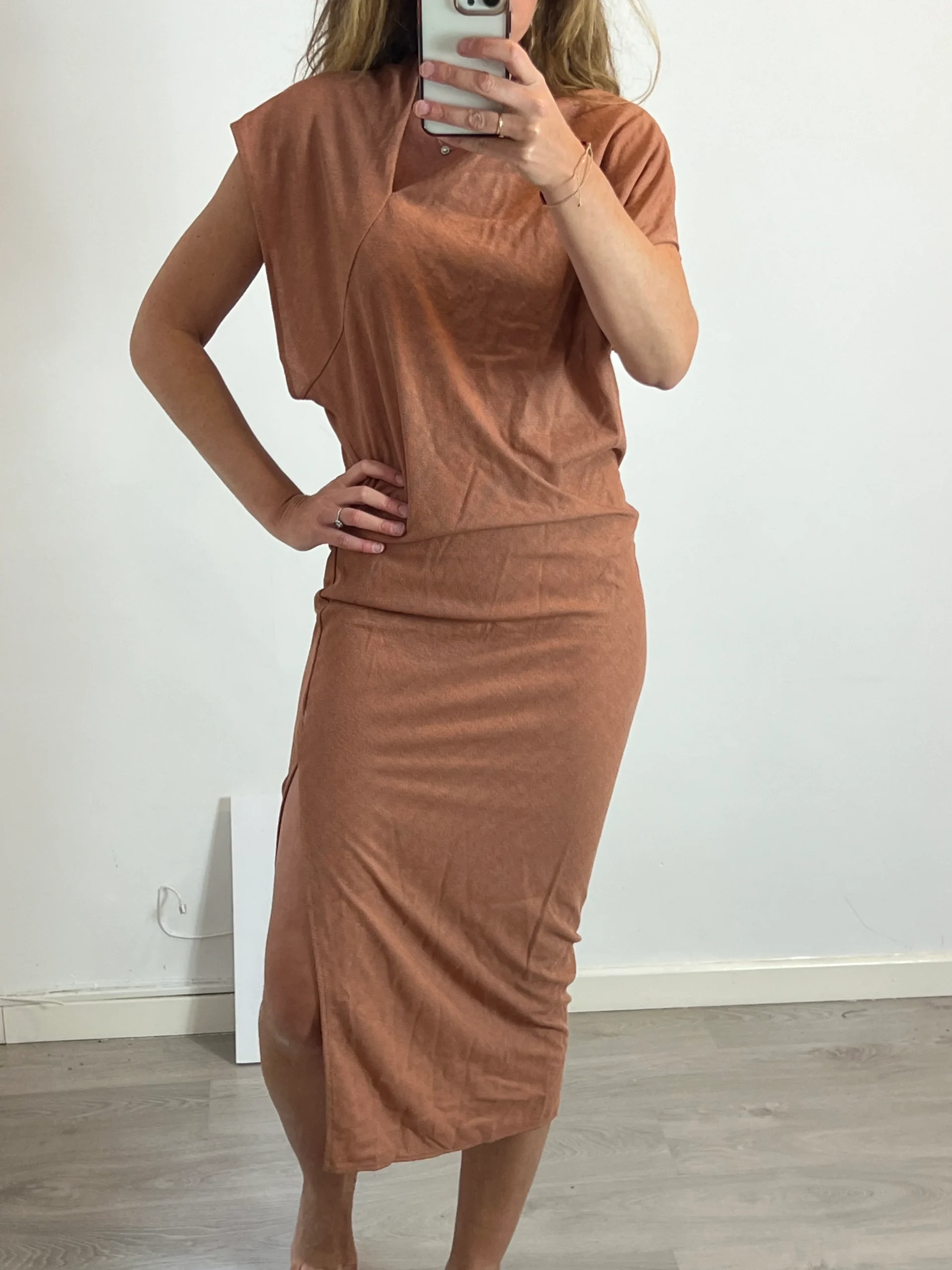 ZARA. Vestido largo textura. T S - Imagen 7