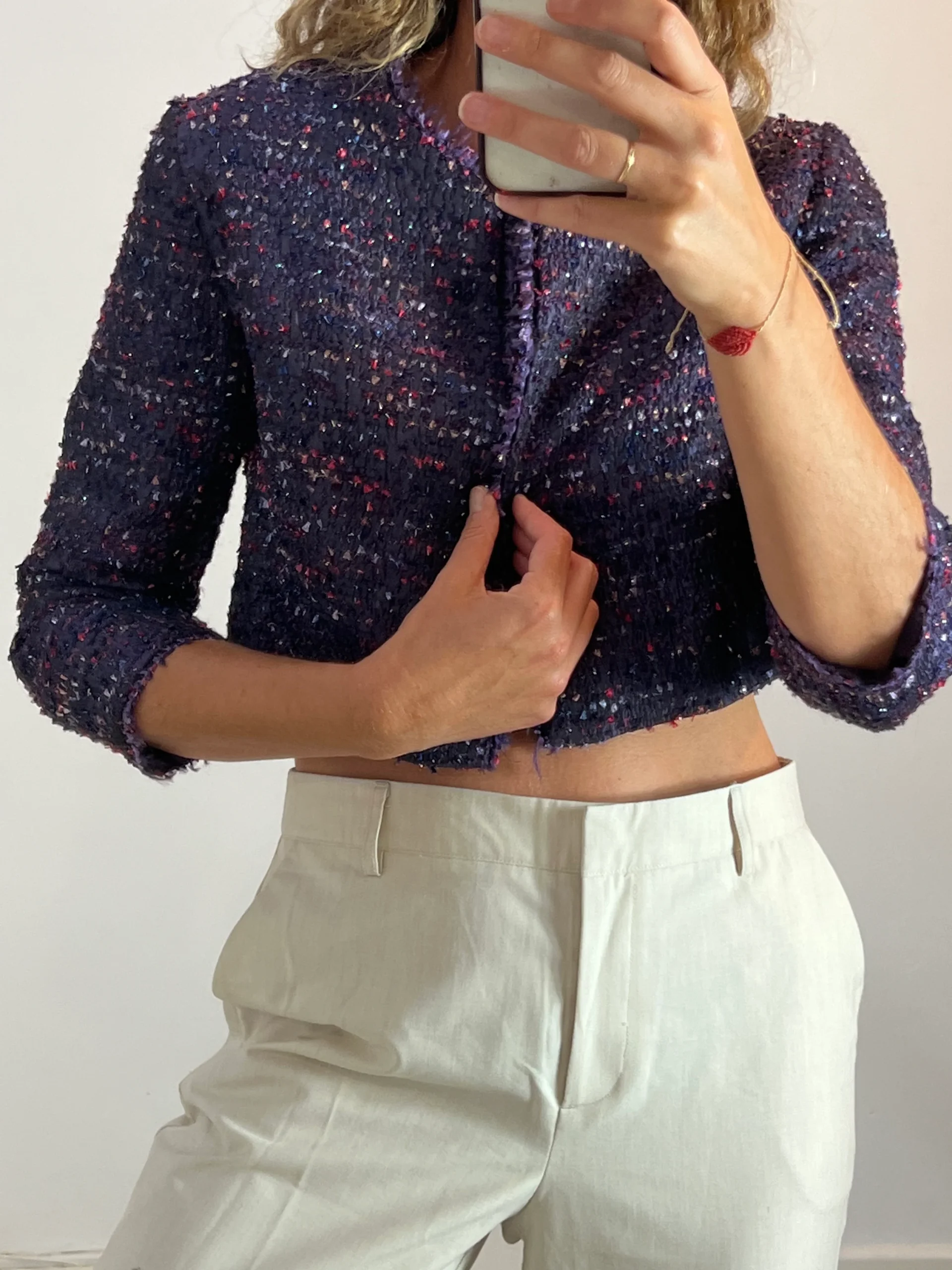 OTRAS. Chaqueta tweed hilos brillo. T S - Imagen 6