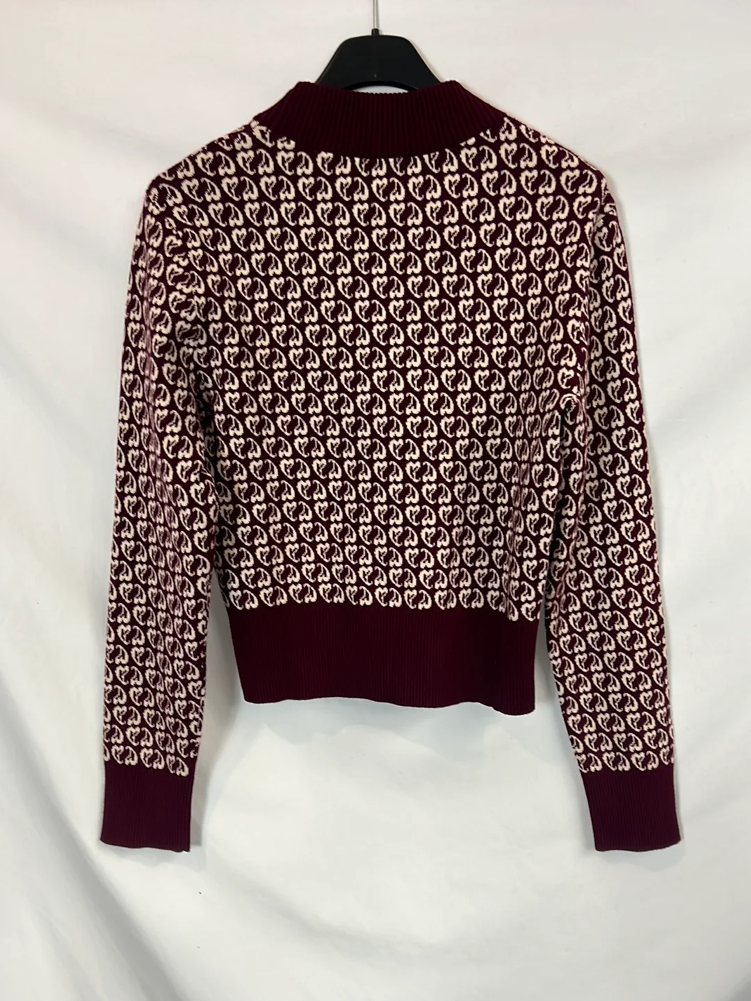 CLAUDIE PIERLOT. Total look punto burdeos estampado. T 1 (S) - Imagen 6