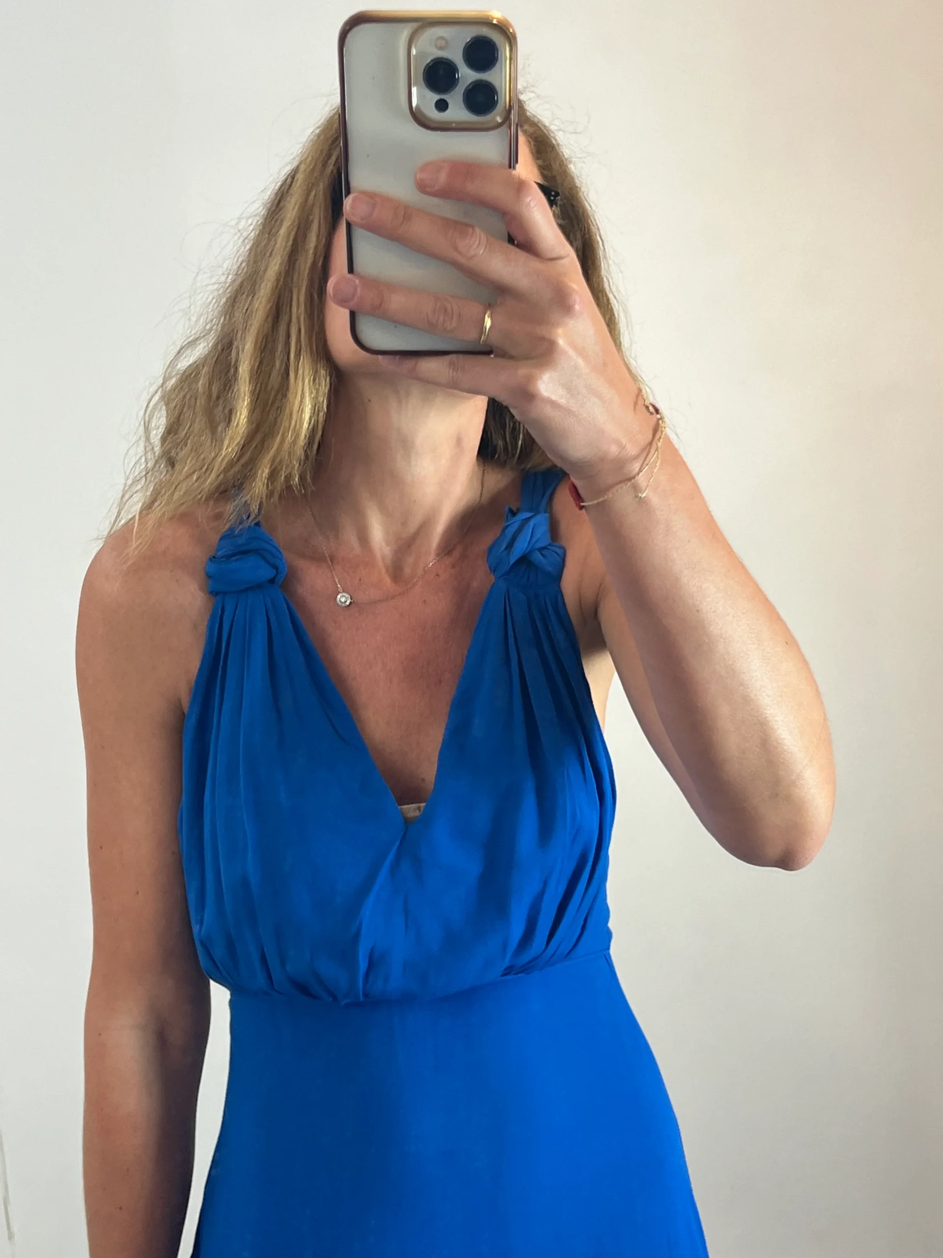 MANGO. Vestido largo azul klein. T L - Imagen 6