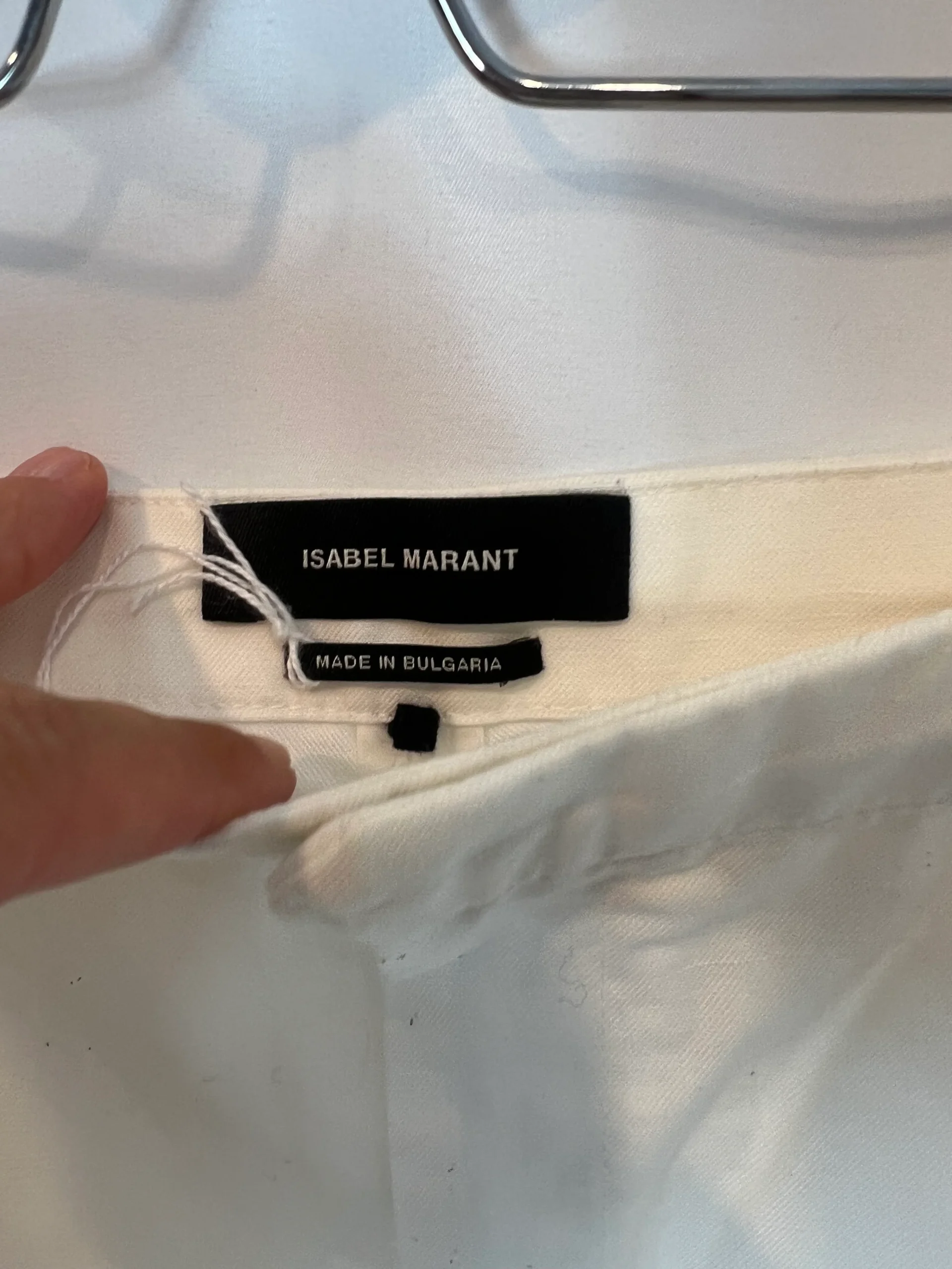 ISABEL MARANT. Denim blanco pata ancha . T 36 - Imagen 4