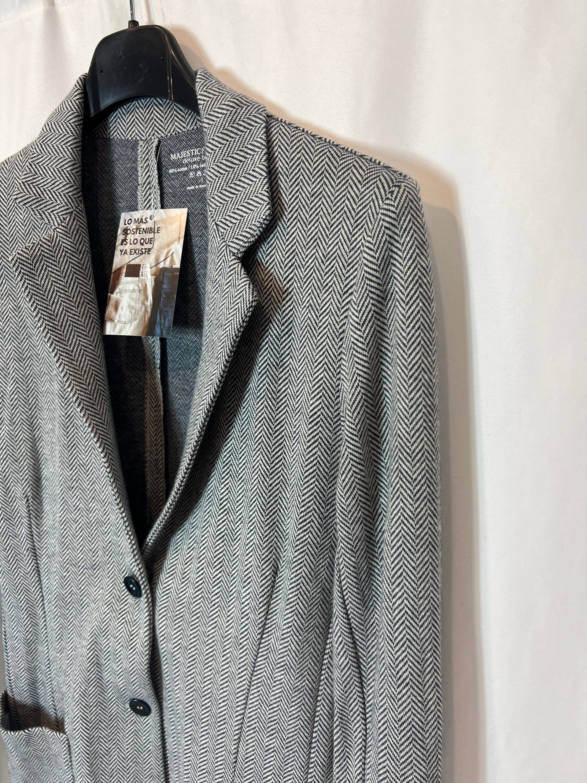 MAJESTIC FILALTURES. Blazer gris espiga T.1S - Imagen 2