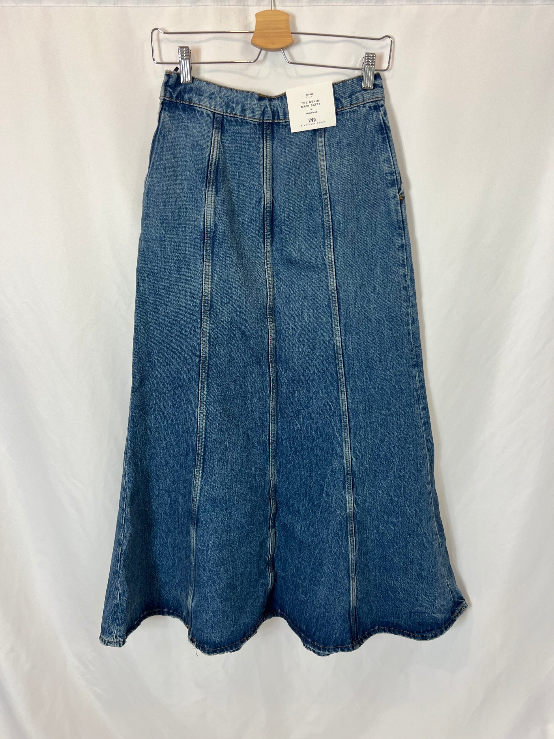 ZARA. Falda denim midi. T S - Imagen 5