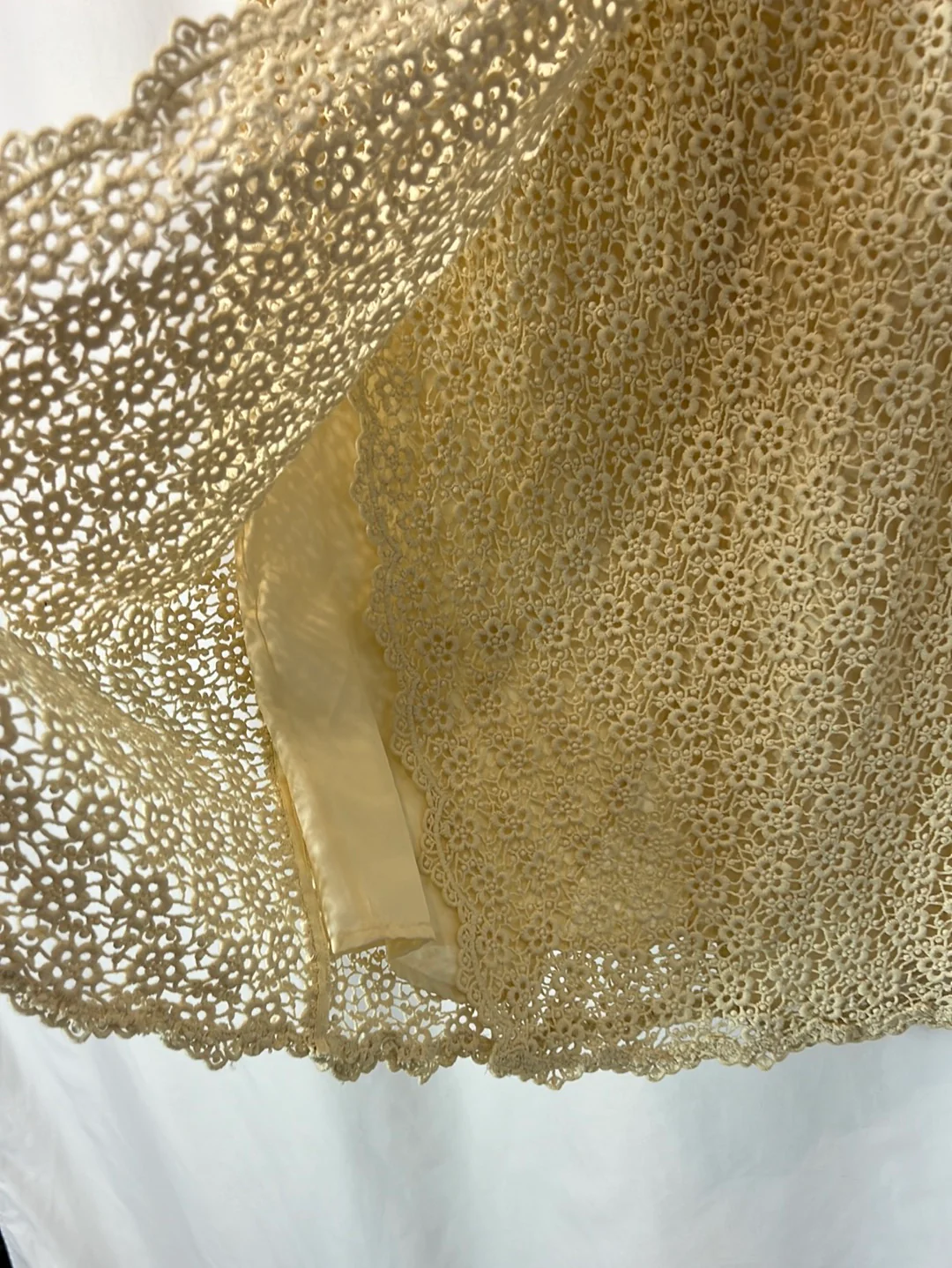 ISABEL MARANT. Falda midi beige troquelada. T 36 - Imagen 3