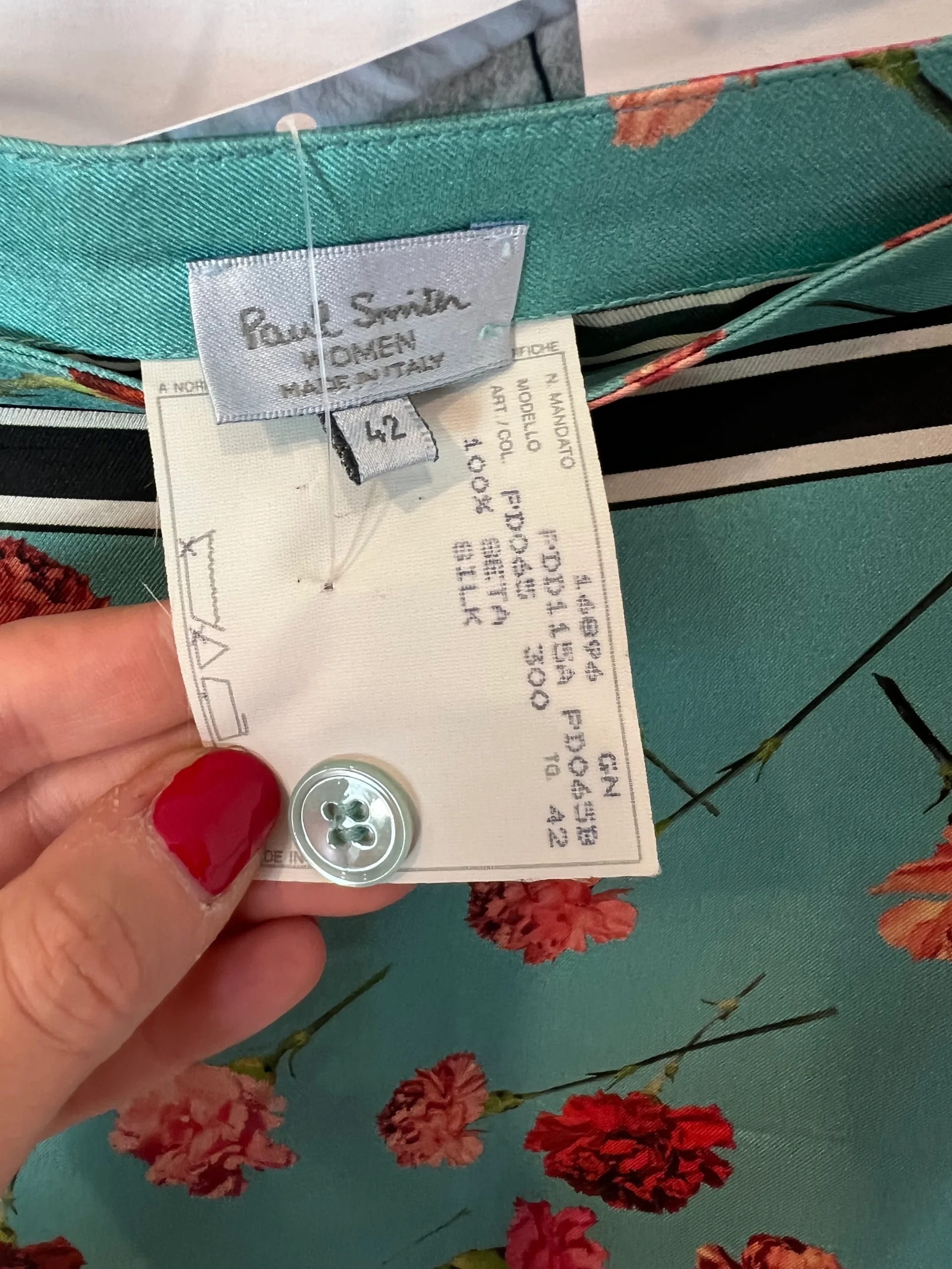 PAUL SMITH. Falda seda flores T.42(36) - Imagen 4