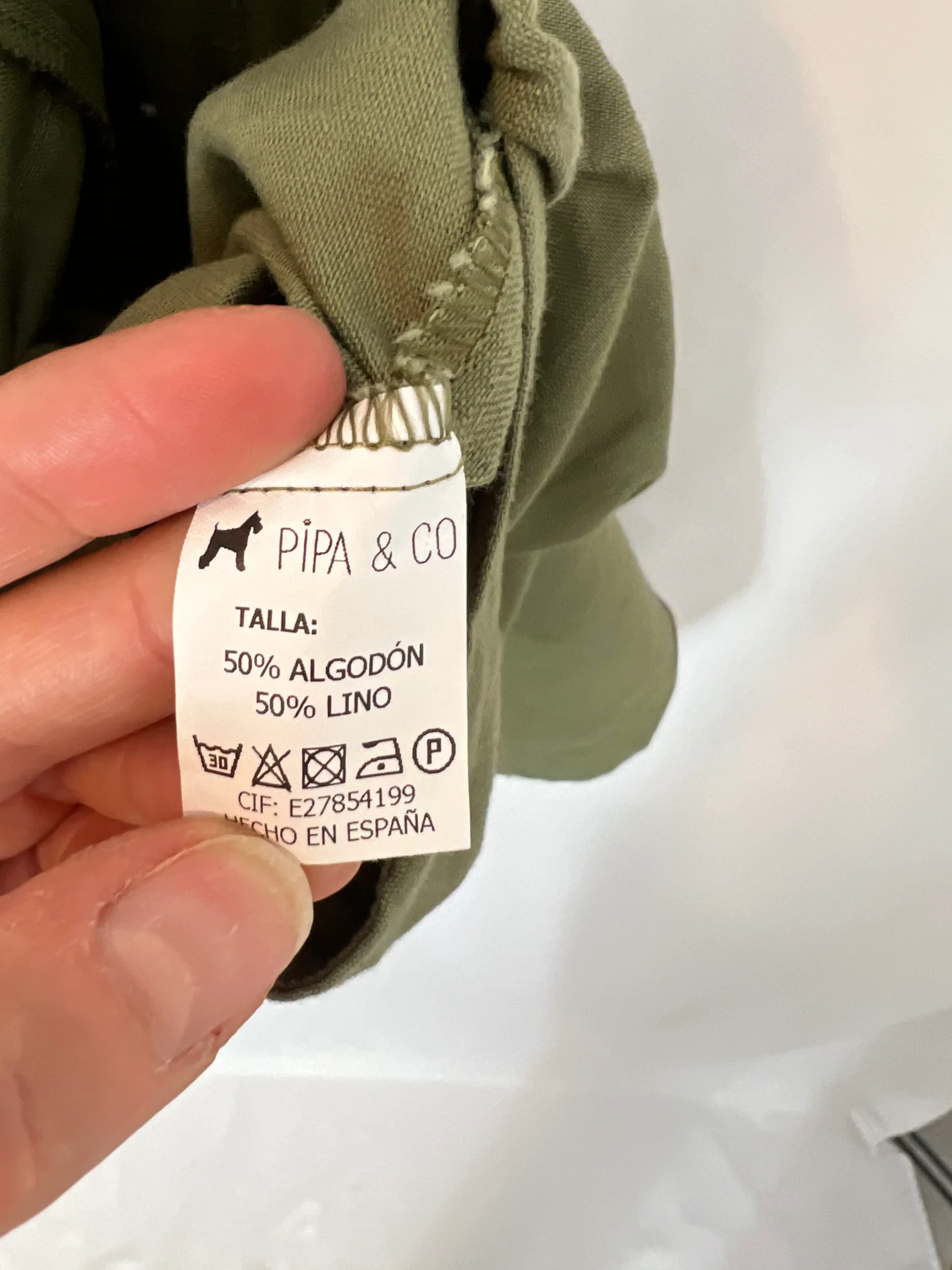 PIPA&CO. Pantalón verde caqui detalle tobillo. T 36 - Imagen 4