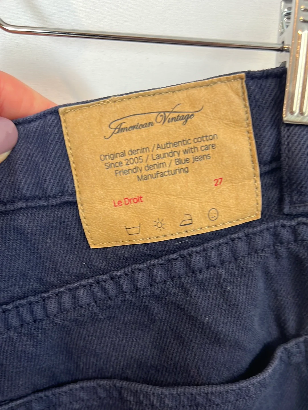 AMERICAN VINTAGE. Denim cropped azul . T 27 - Imagen 4