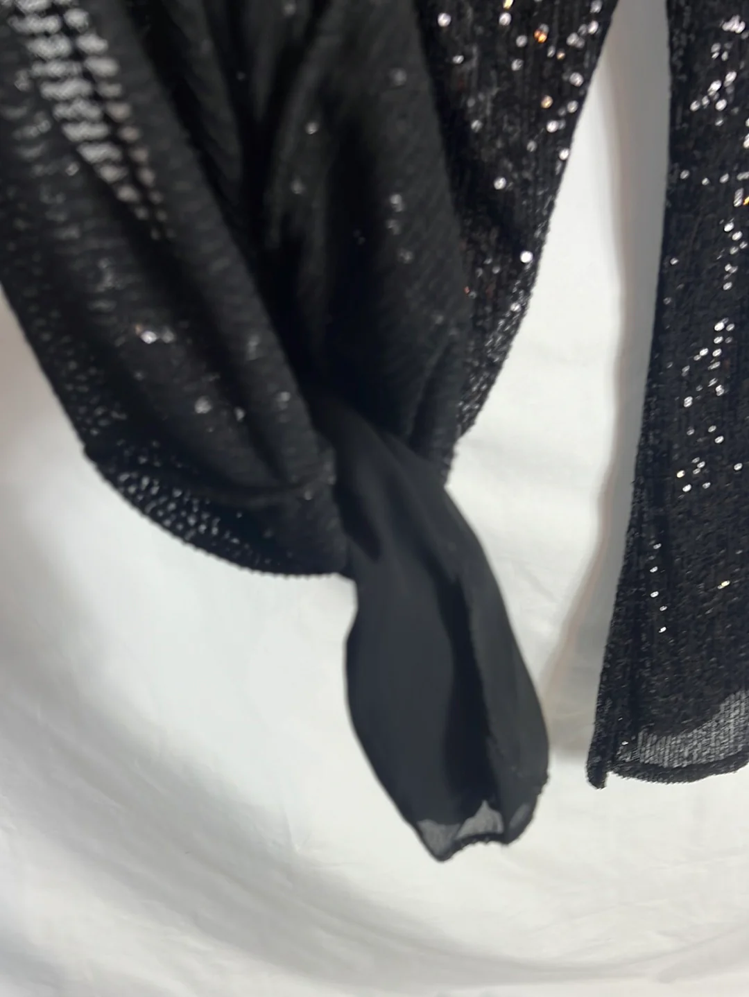 CARLOTA & CO. Pantalón mini lentejuelas fluido negro. TU (M) - Imagen 4