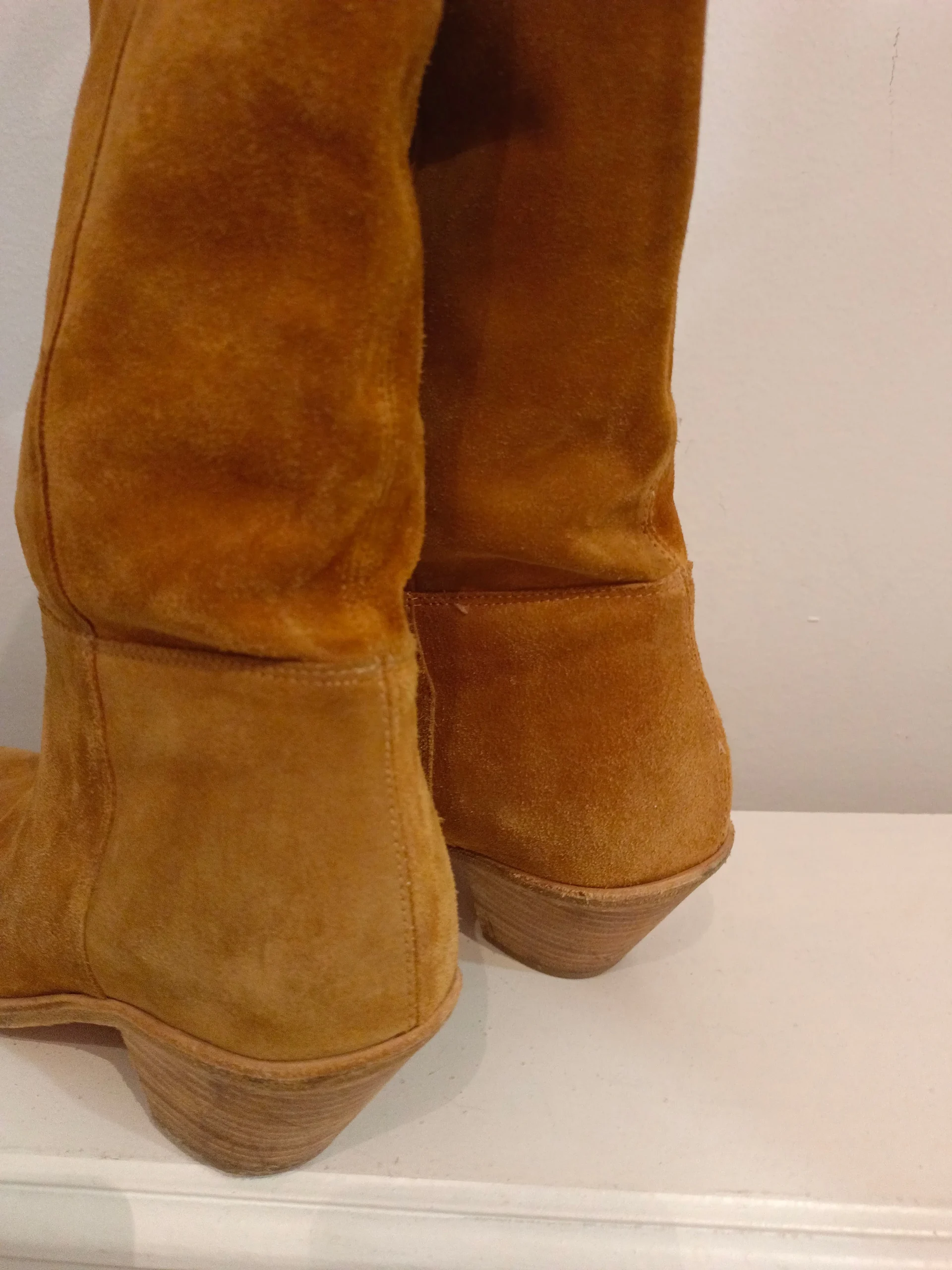 BA&SH. botas camel de piel T.39 - Imagen 6
