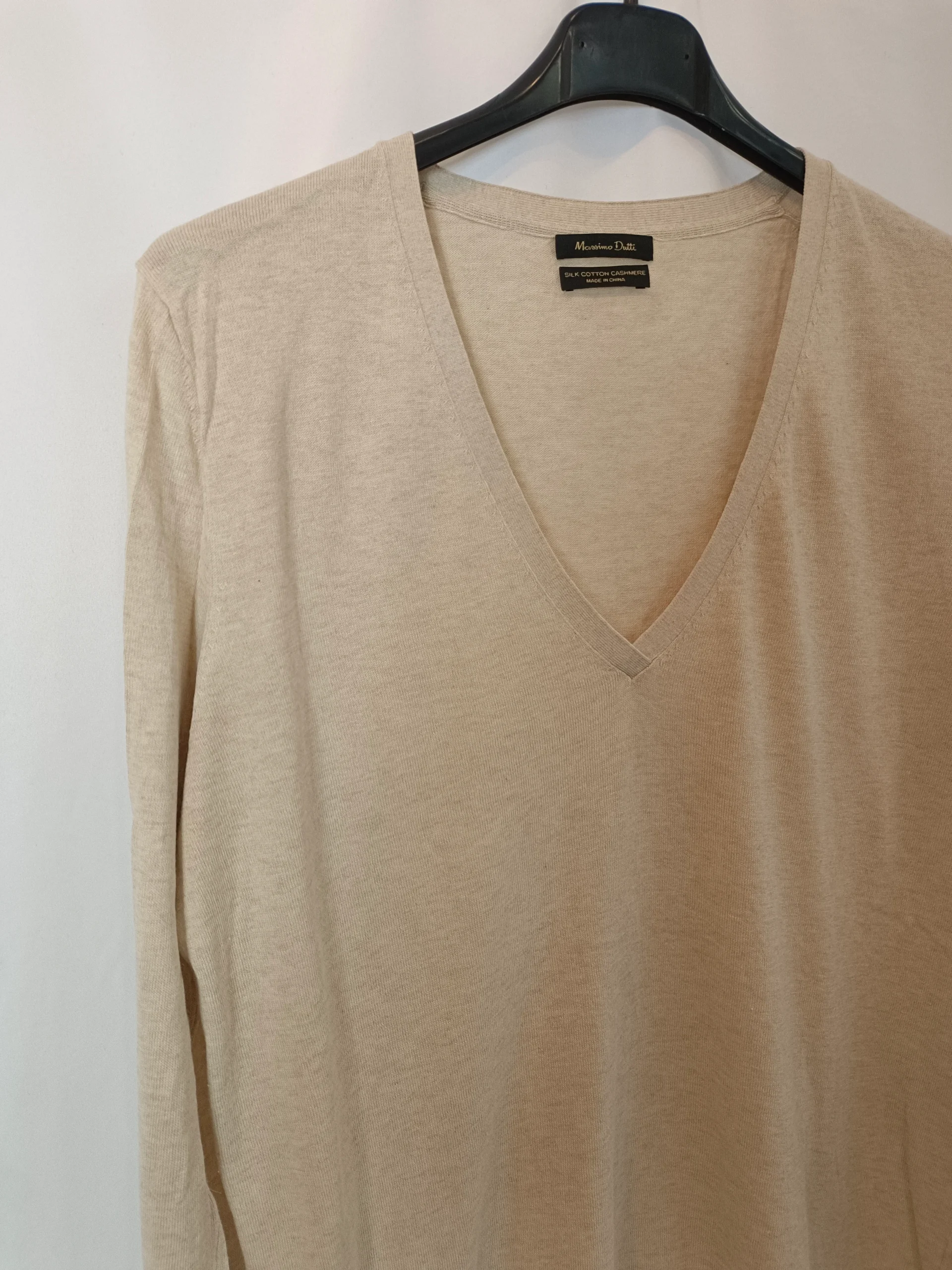 MASSIMO DUTTI. Jersey beige punto T.u(l) - Imagen 2