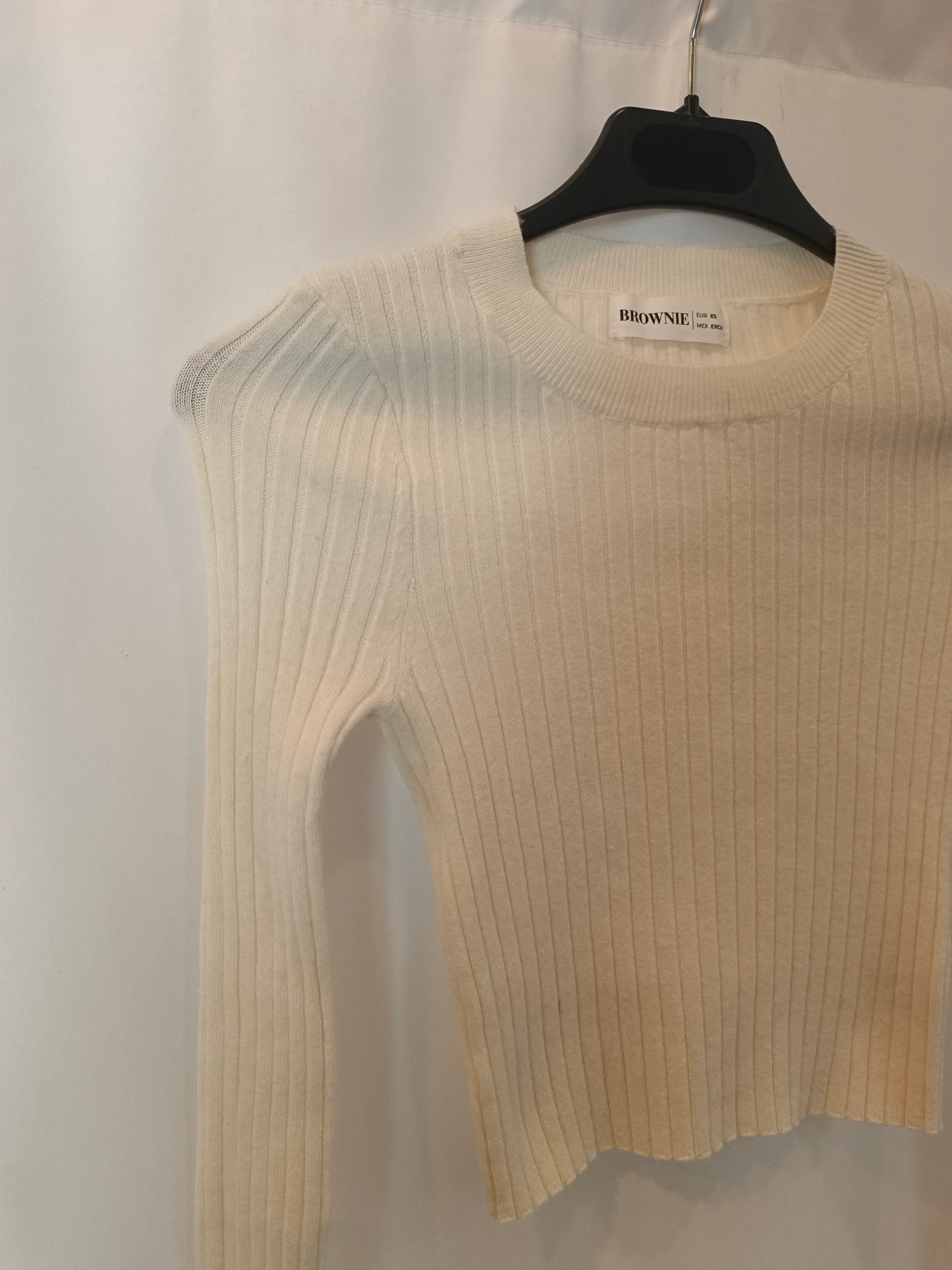 BROWNIE. Top beige canalé T.xs - Imagen 2