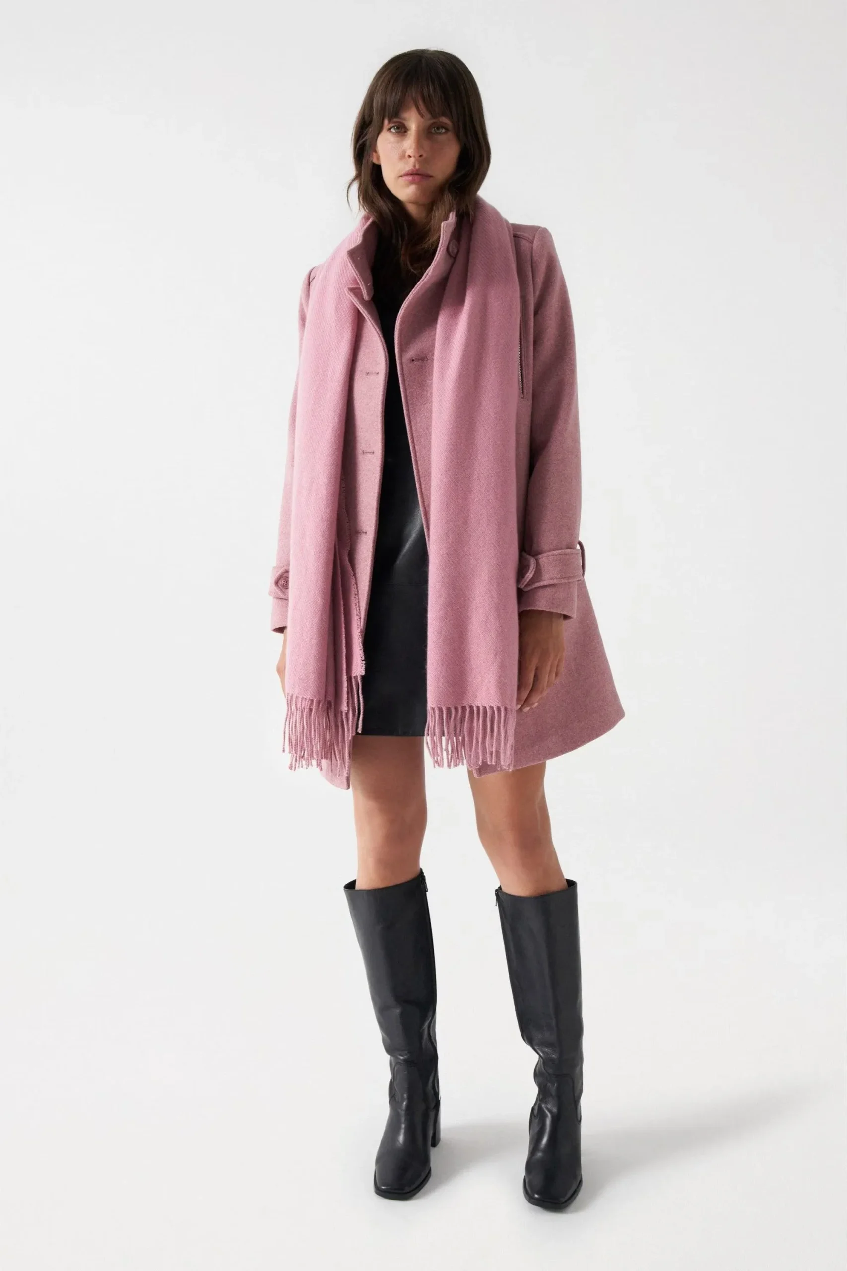 Abrigo Salsa Jeans Paño Grace Rosa - Imagen 6