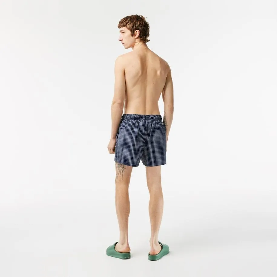 Bañador de hombre Lacoste en poliéster reciclado de cuadros - Imagen 4