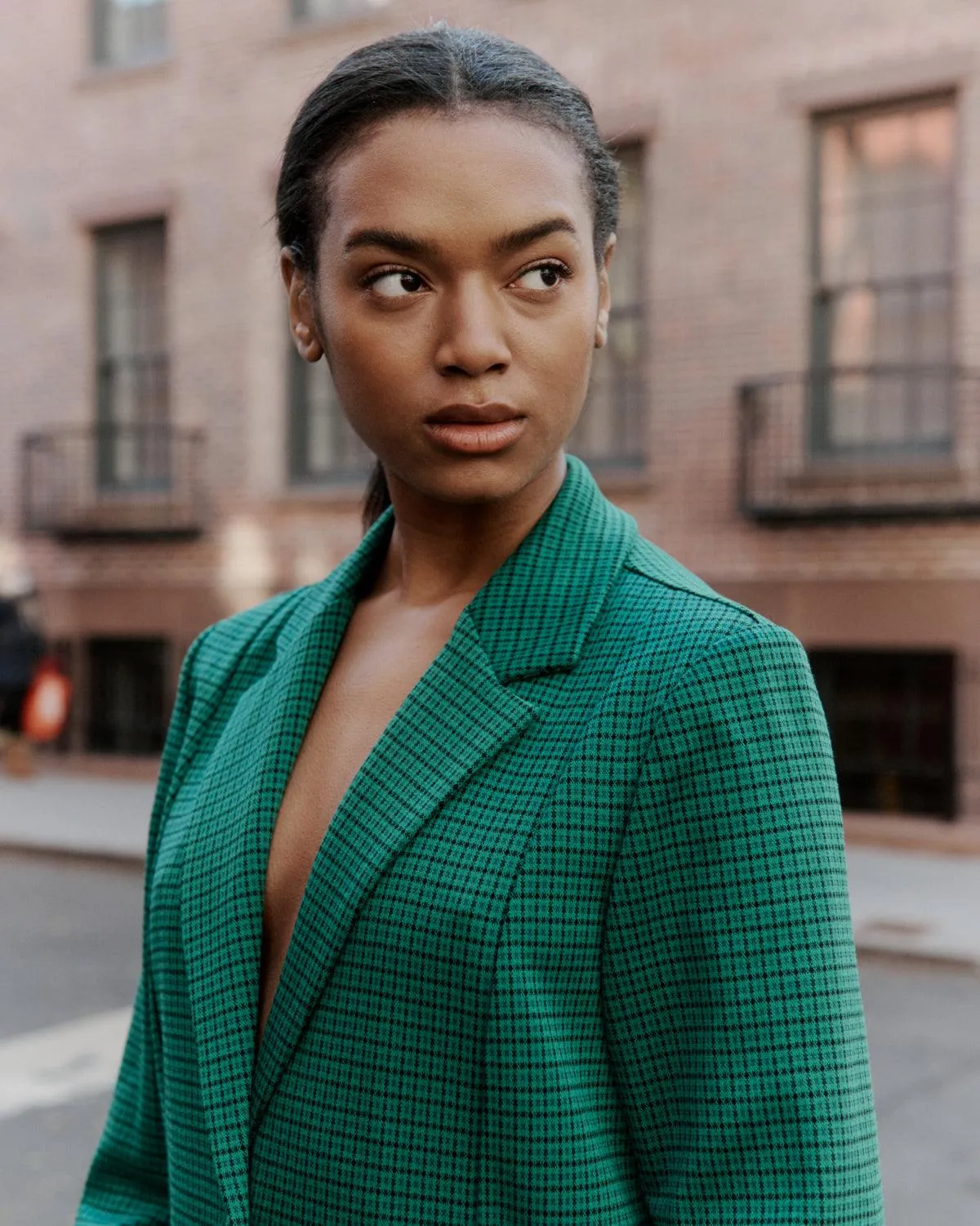 Blazer ICHI Kate Oversize Cameleon Cadmium Green - Imagen 5
