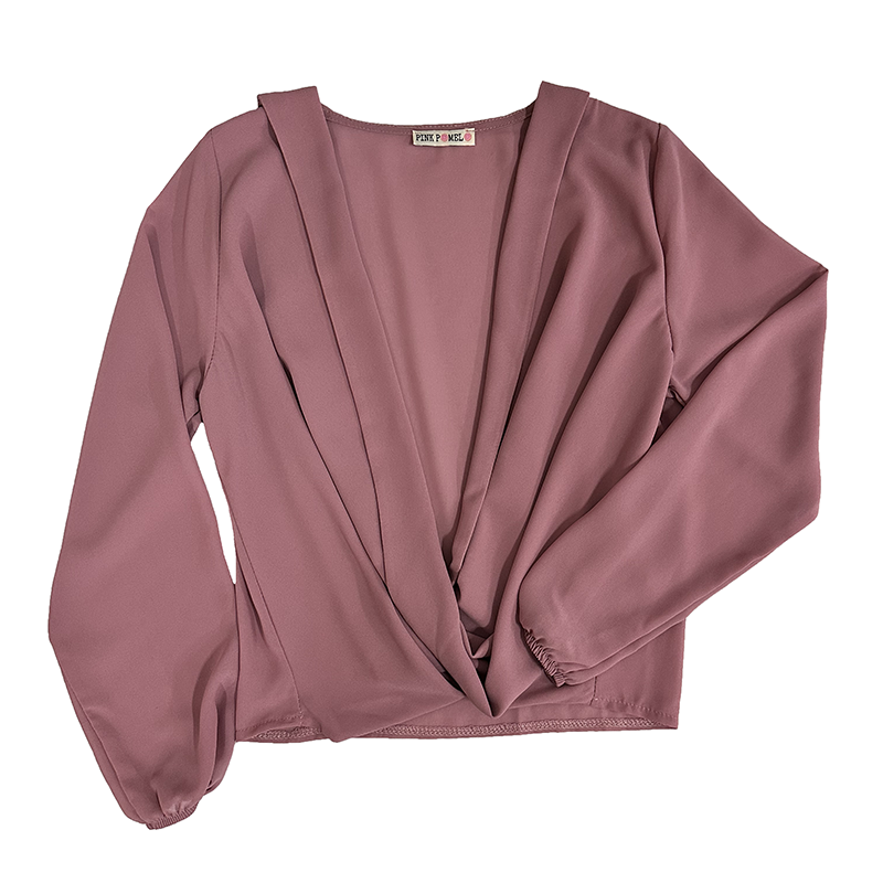 Blusa Cruzada Pico Rosa