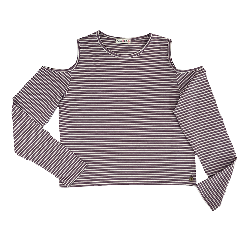 Camiseta León Berenjena / Blanco - Imagen 2