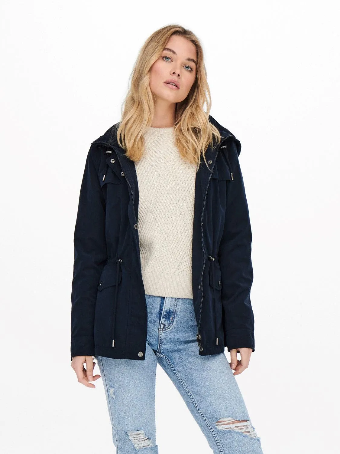 Chaqueta Only de Mujer con Capucha de Entretiempo Newstarline Night Sky - Imagen 2