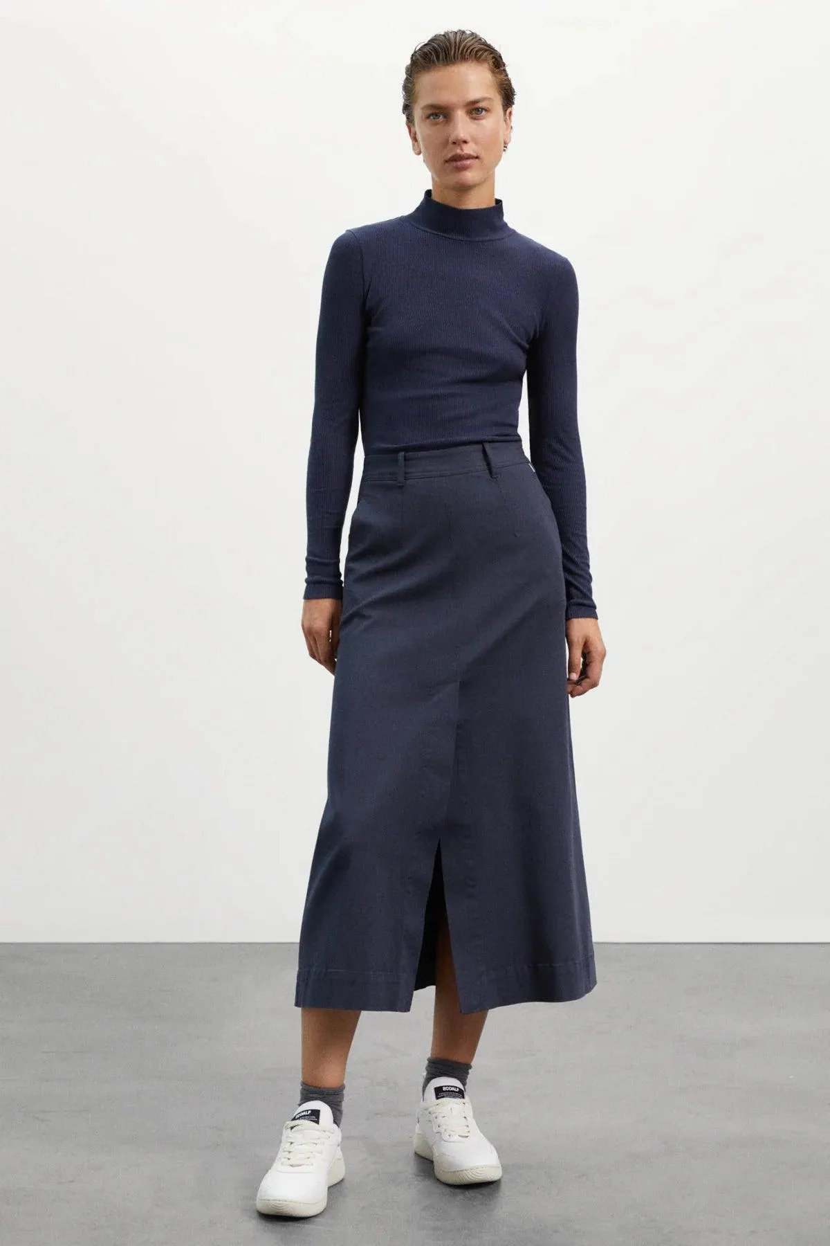 Falda Ecoalf Larga Nara Deep Navy - Imagen 2