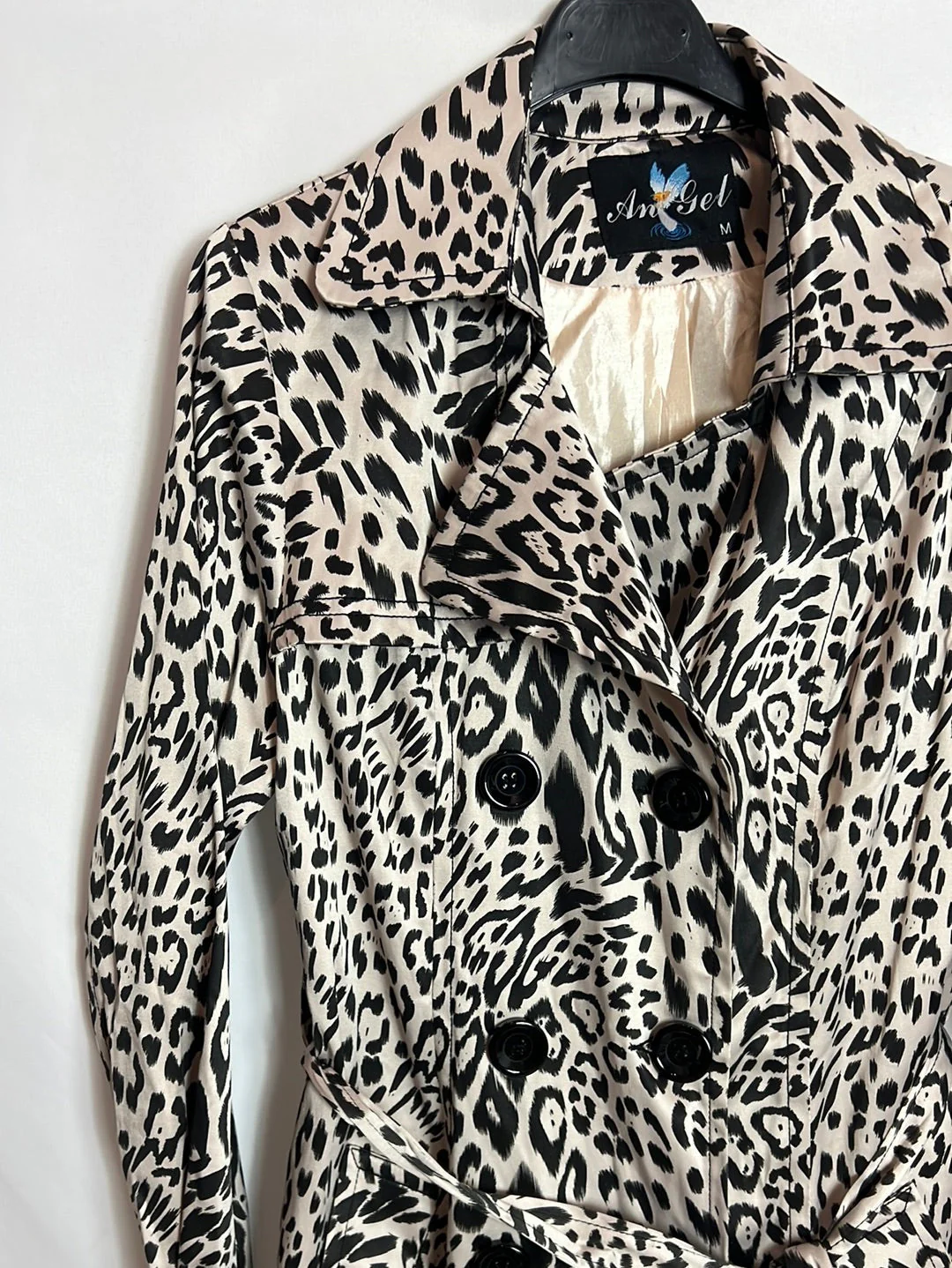 ANGEL. Gabardina satinada animal print. T M - Imagen 3