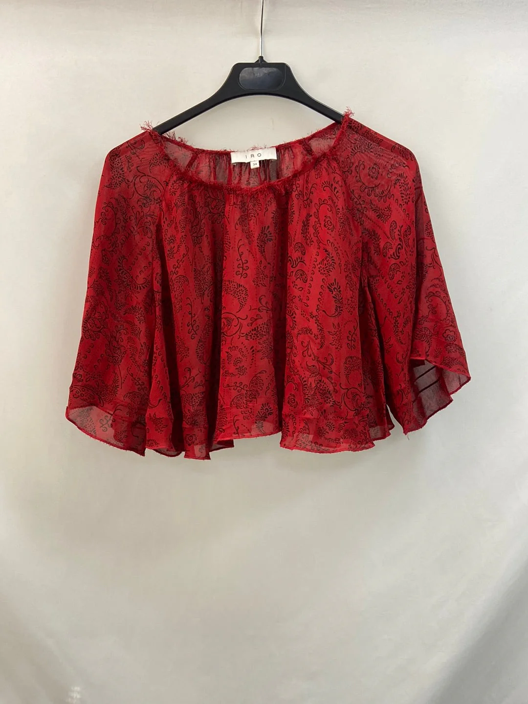 IRO. Blusa crop semitransparente T.34 - Imagen 2