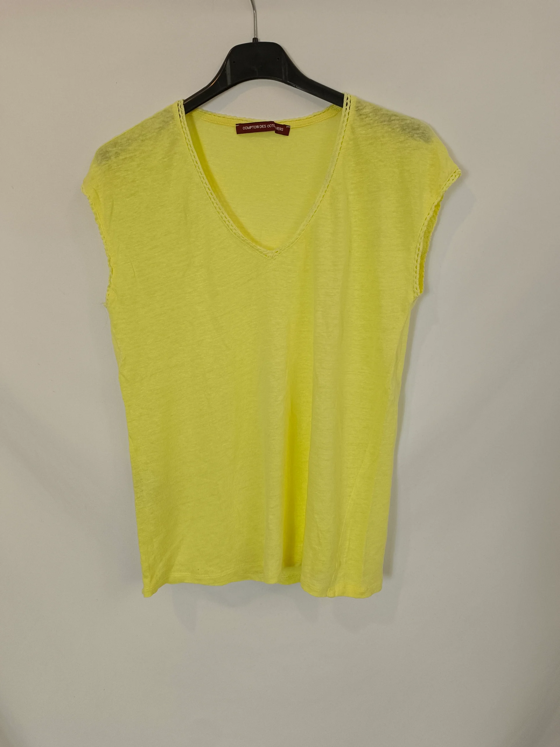 COMPTOIR DES COTONNIERS. top amarillo lino T.s