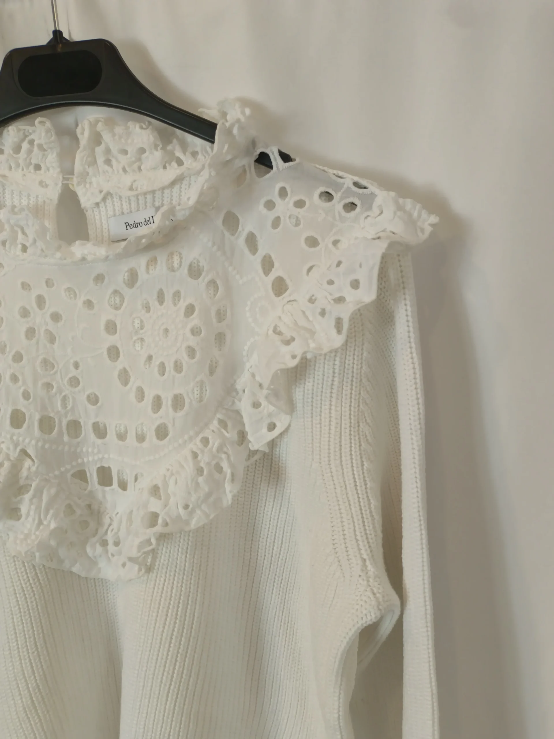 PEDRO DEL HIERRO. Jersey detalle troquelado T. L - Imagen 2