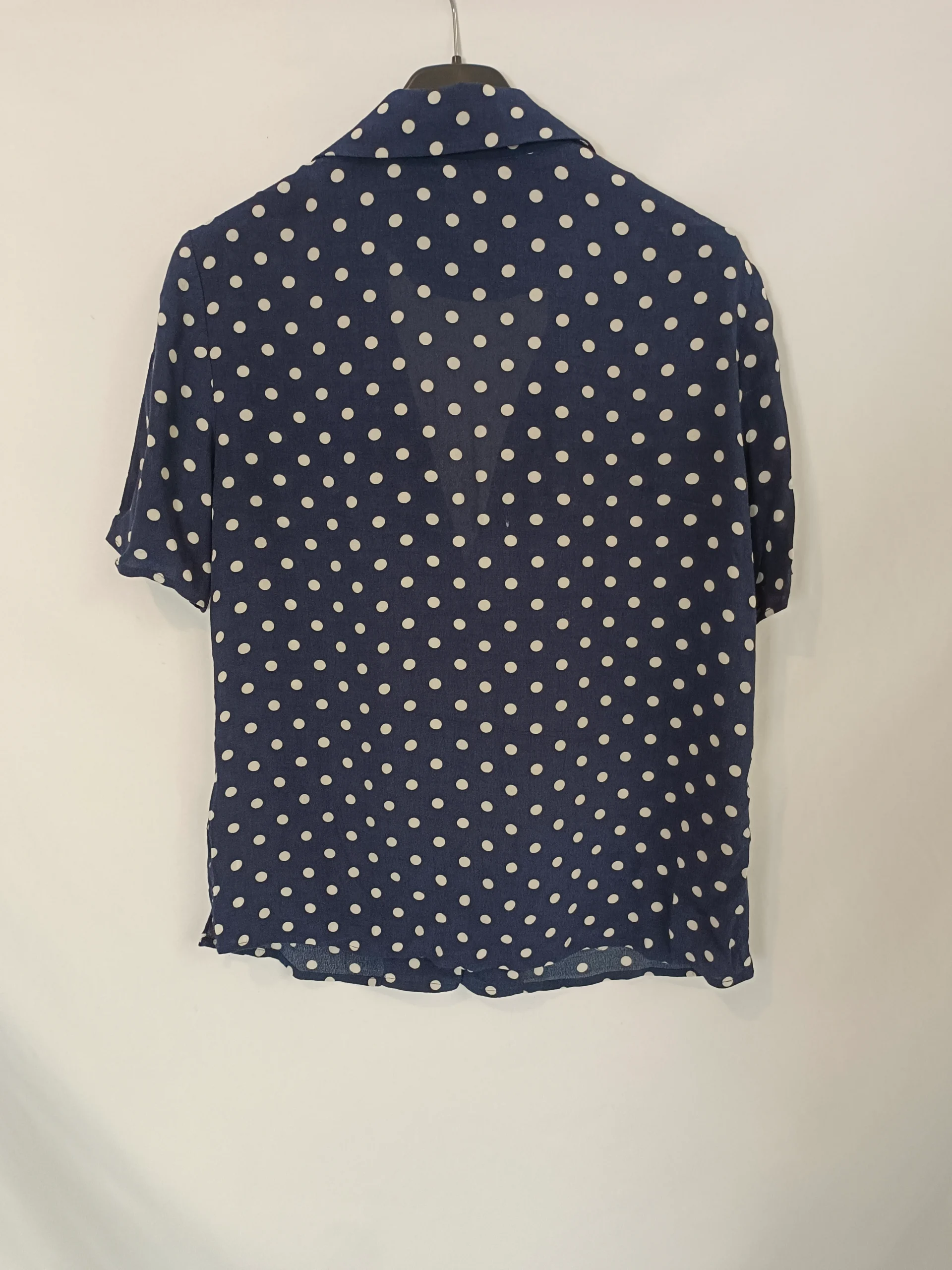 CLAUDIE PIERLOT. Blusa azul lunares T.36 - Imagen 6