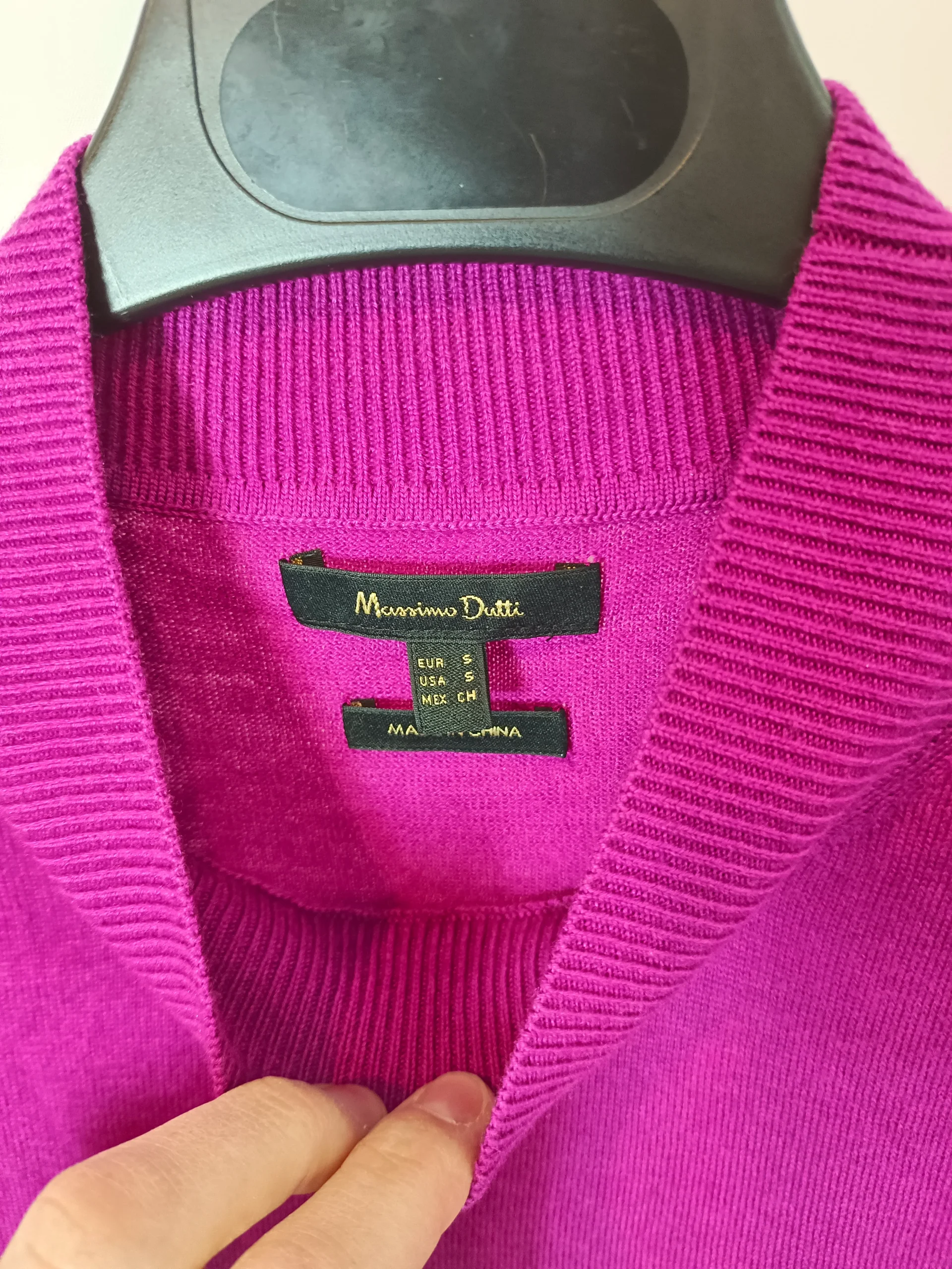 MASSIMO DUTTI. Jersey rosa cuello perkin T.s - Imagen 3
