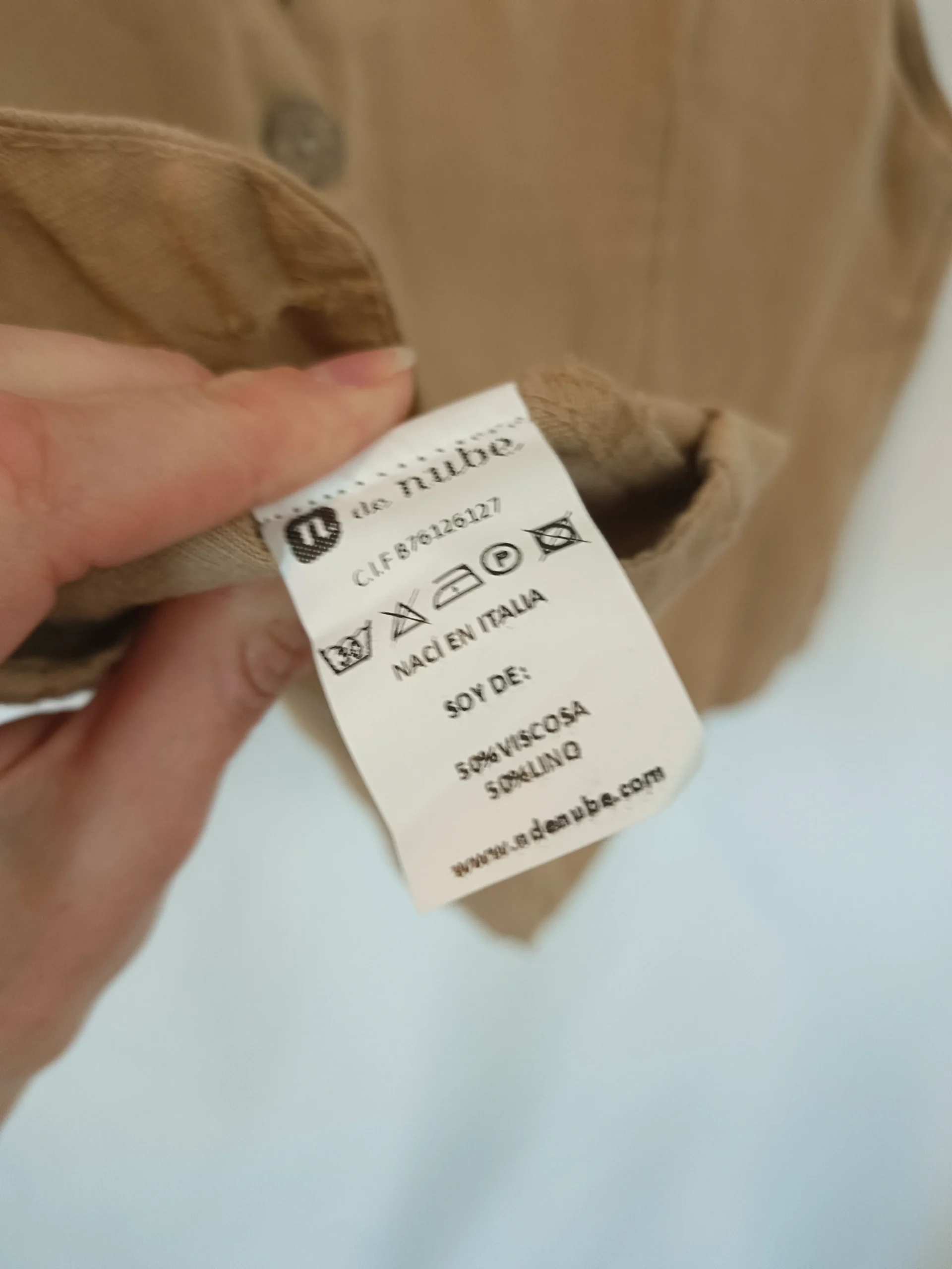 N DE NUBE. Chaleco beige botones T.u(s/m) - Imagen 5