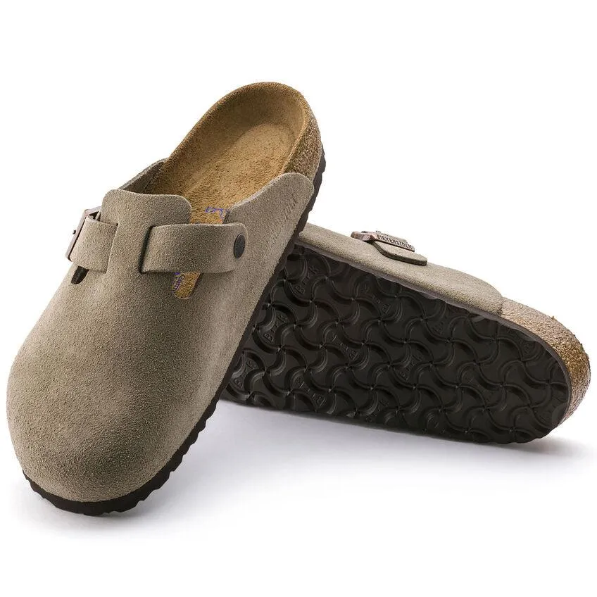 Zueco Boston Plantilla Blanda Suede Leather Ante Taupe - Imagen 4
