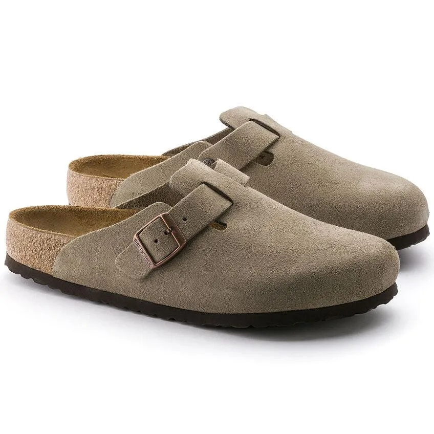 Zueco Boston Plantilla Blanda Suede Leather Ante Taupe - Imagen 6