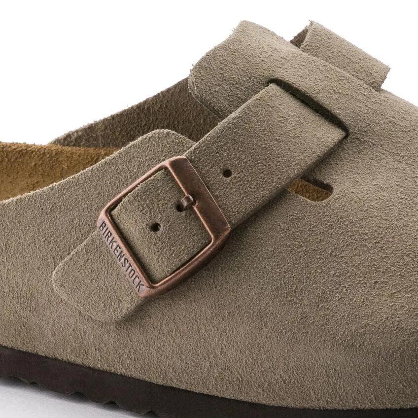 Zueco Boston Plantilla Blanda Suede Leather Ante Taupe - Imagen 8